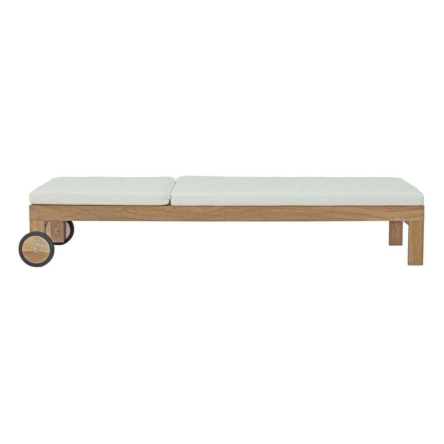 Modway Upland Outdoor Patio Teak Chaise FredCo