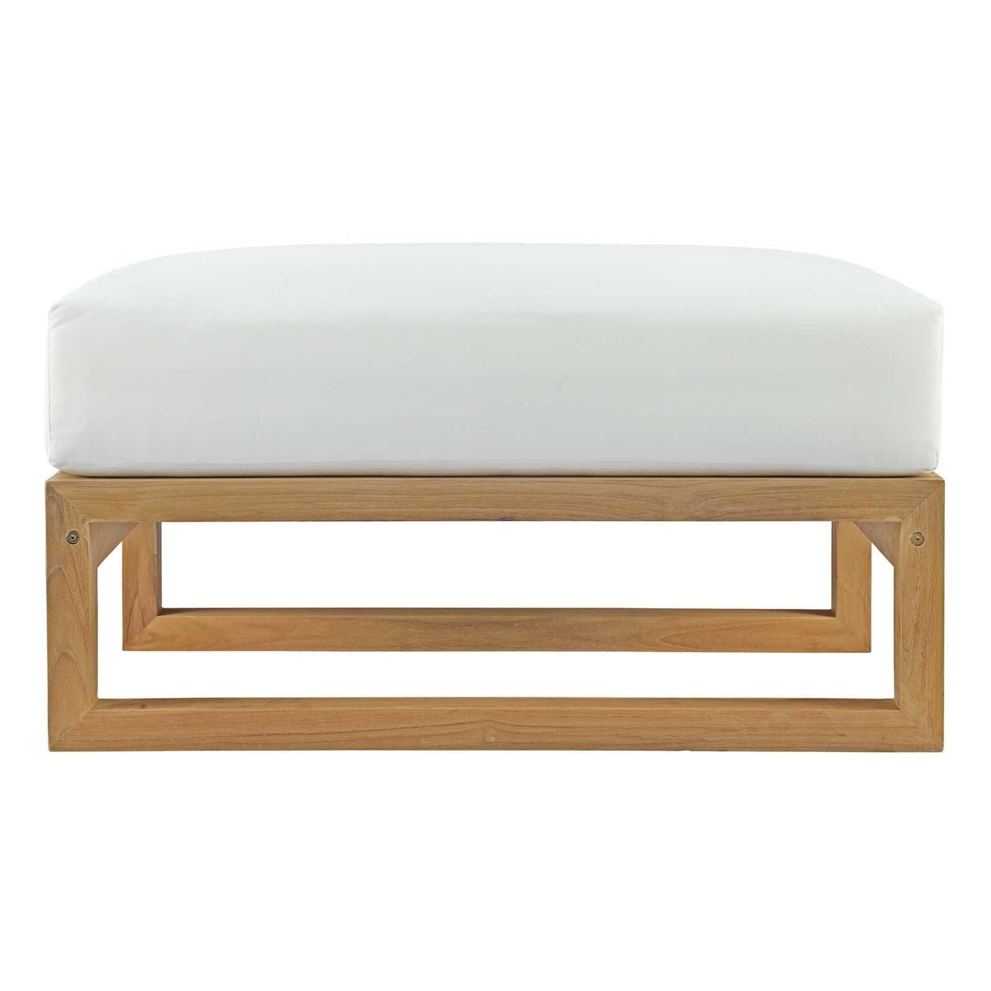 Modway Upland Outdoor Patio Teak Ottoman FredCo