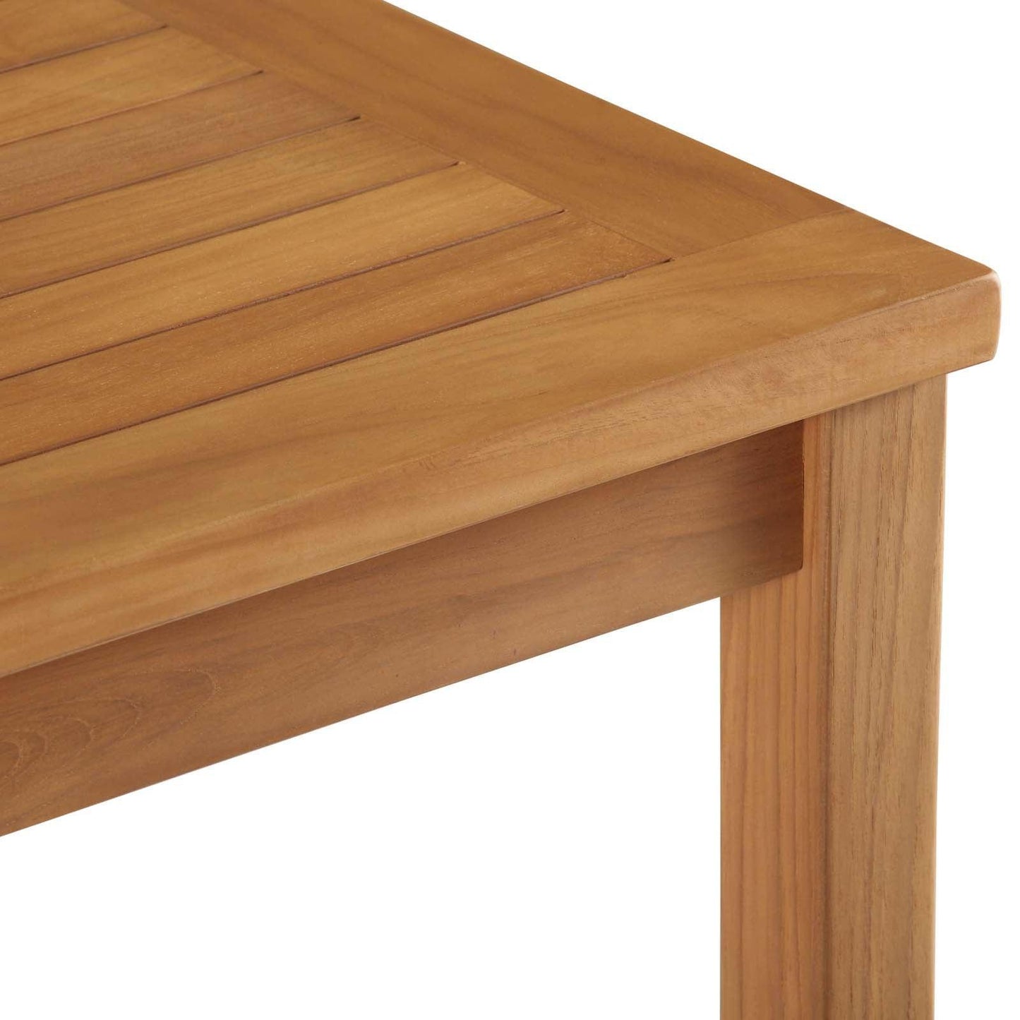 Modway Upland Outdoor Patio Teak Wood Coffee Table FredCo