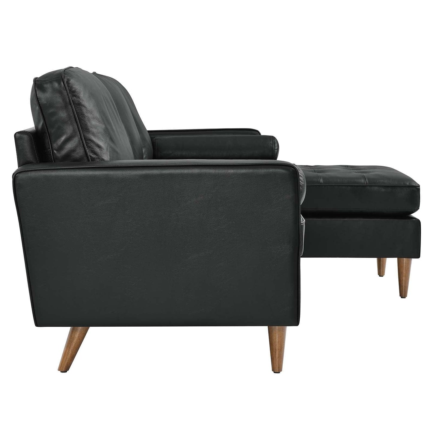 Modway Valour 78" Leather Apartment Sectional Sofa FredCo