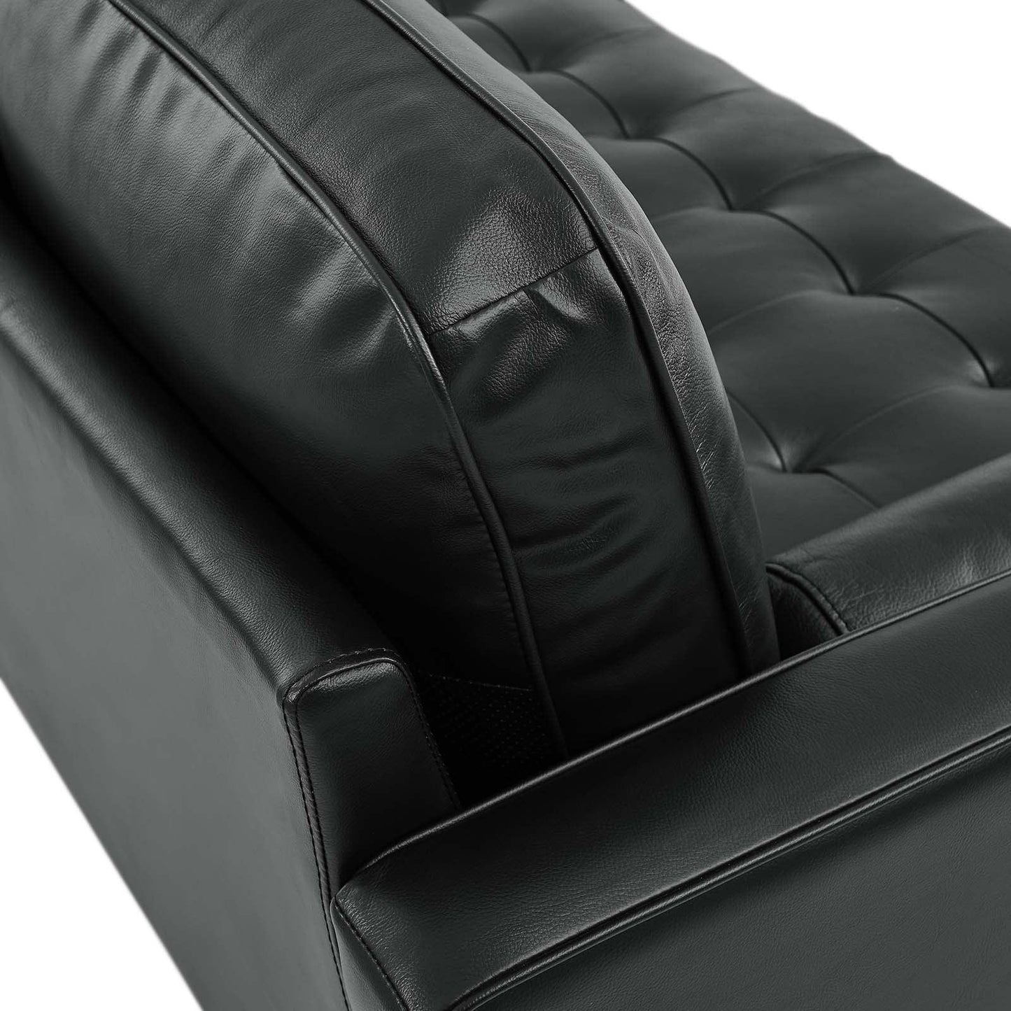 Modway Valour 78" Leather Apartment Sectional Sofa FredCo