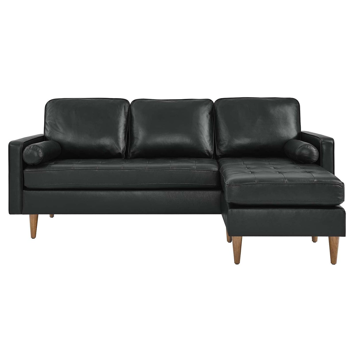 Modway Valour 78" Leather Apartment Sectional Sofa FredCo