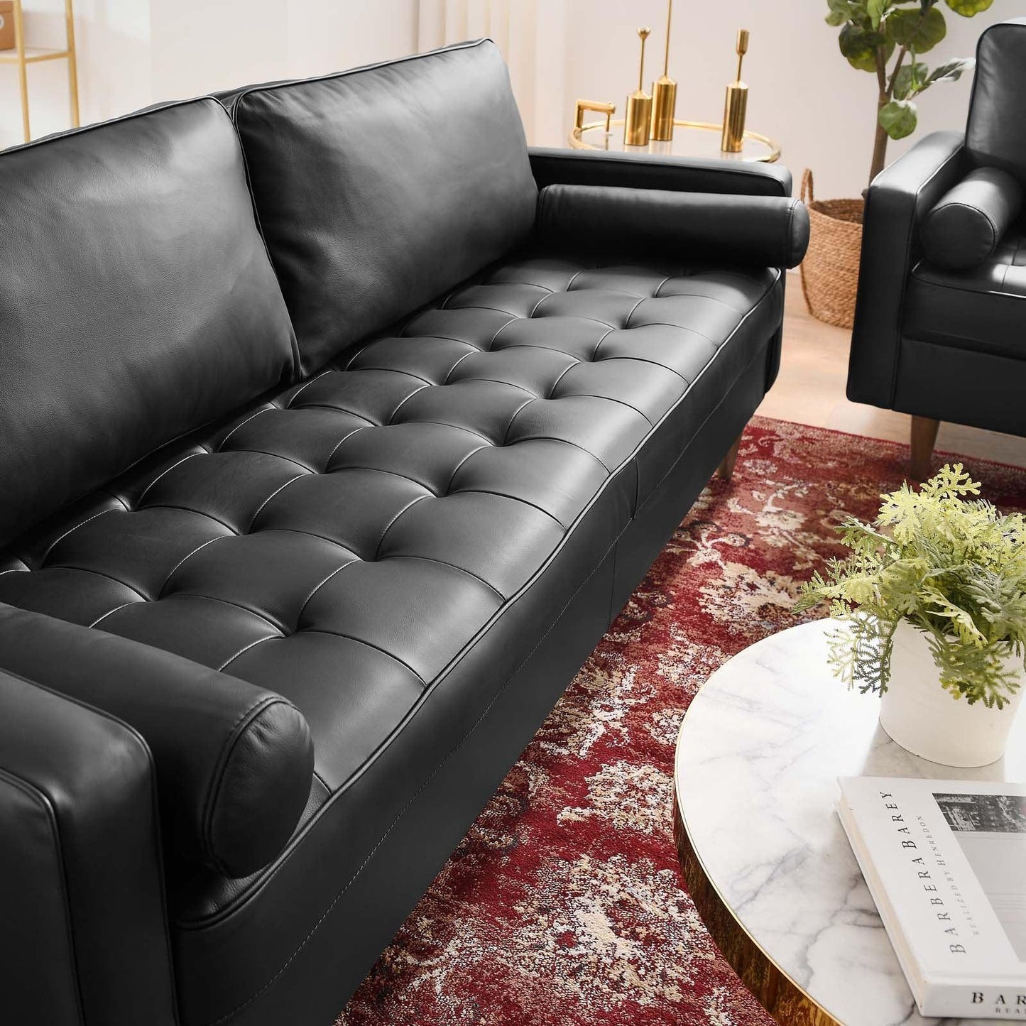 Modway Valour 81" Leather Sofa FredCo