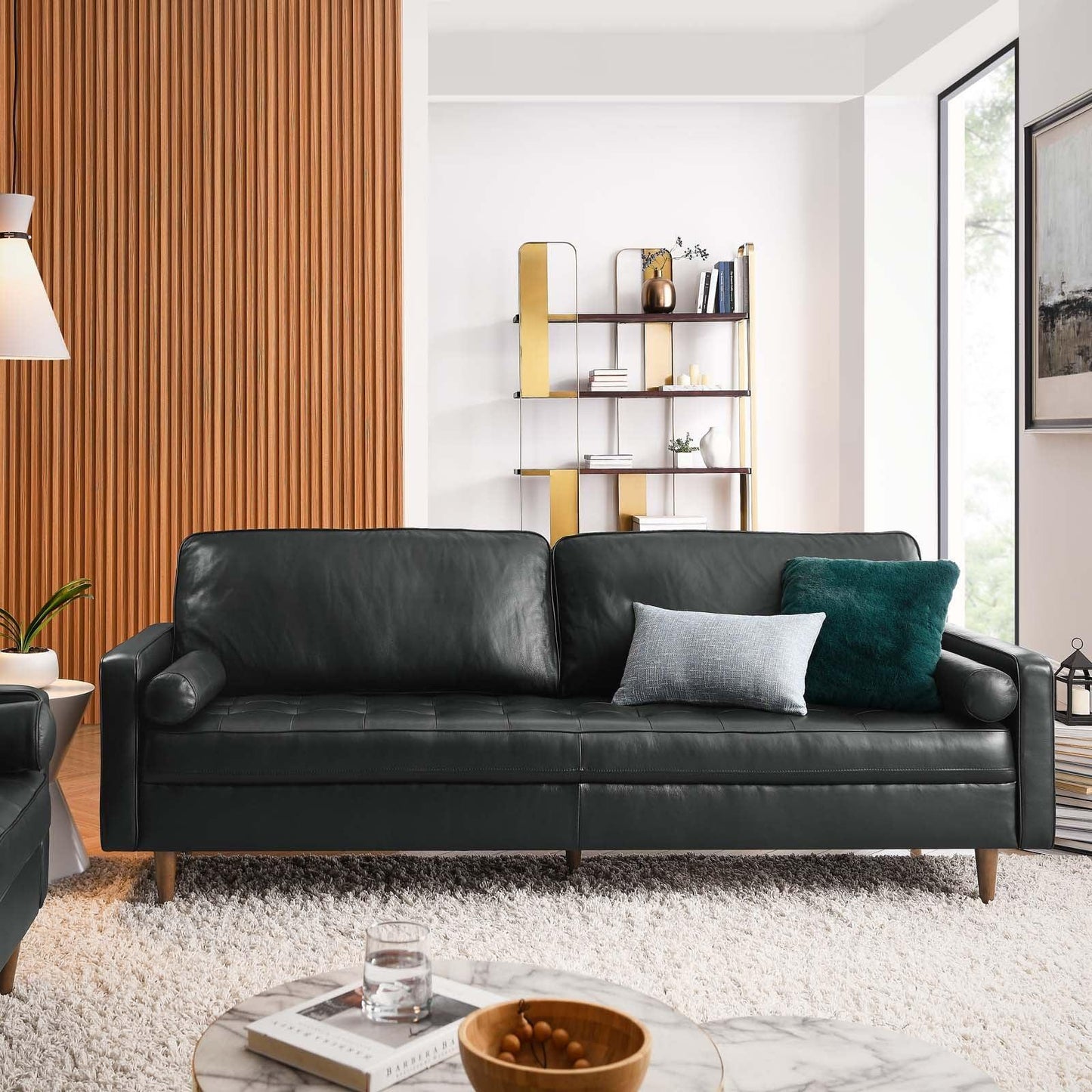 Modway Valour 88" Leather Sofa FredCo
