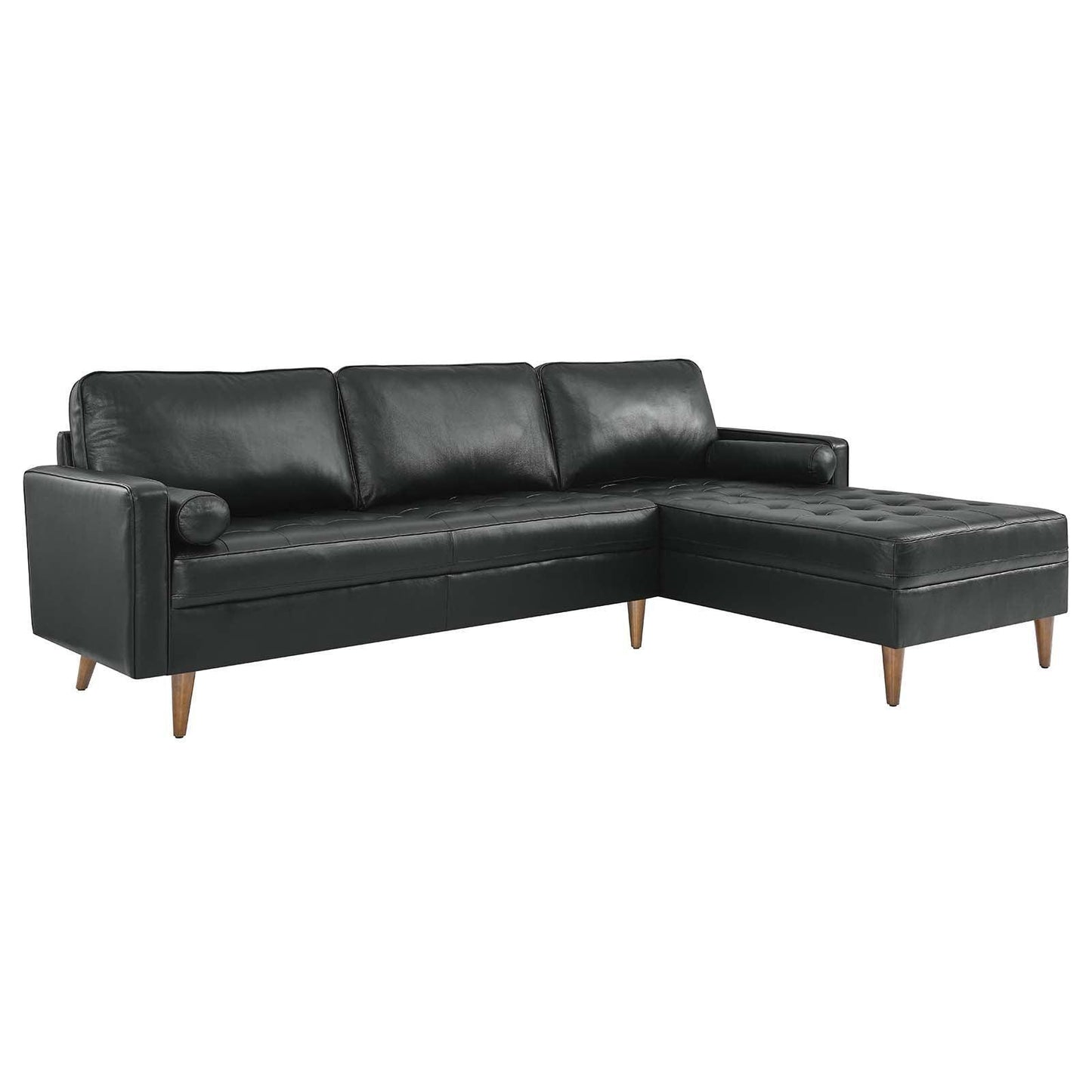 Modway Valour 98" Leather Sectional Sofa FredCo
