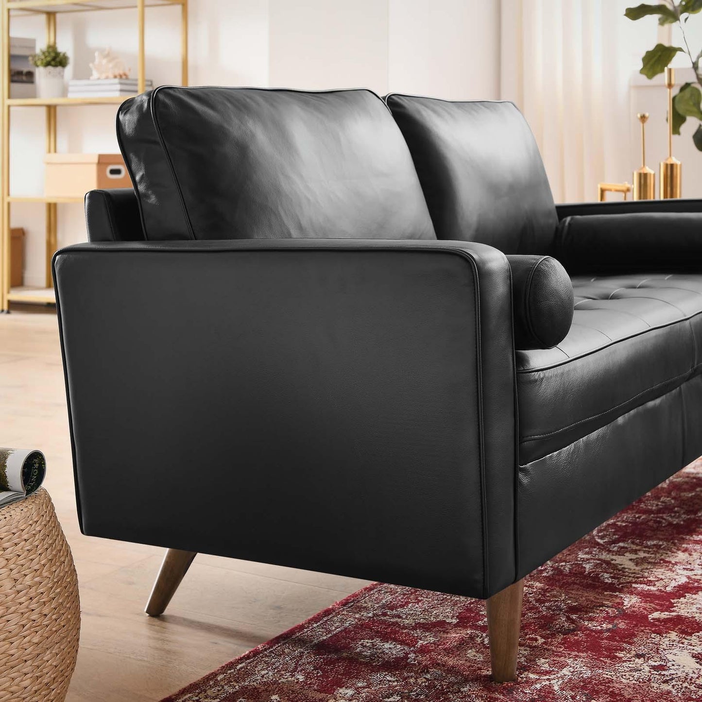Modway Valour Leather Loveseat FredCo