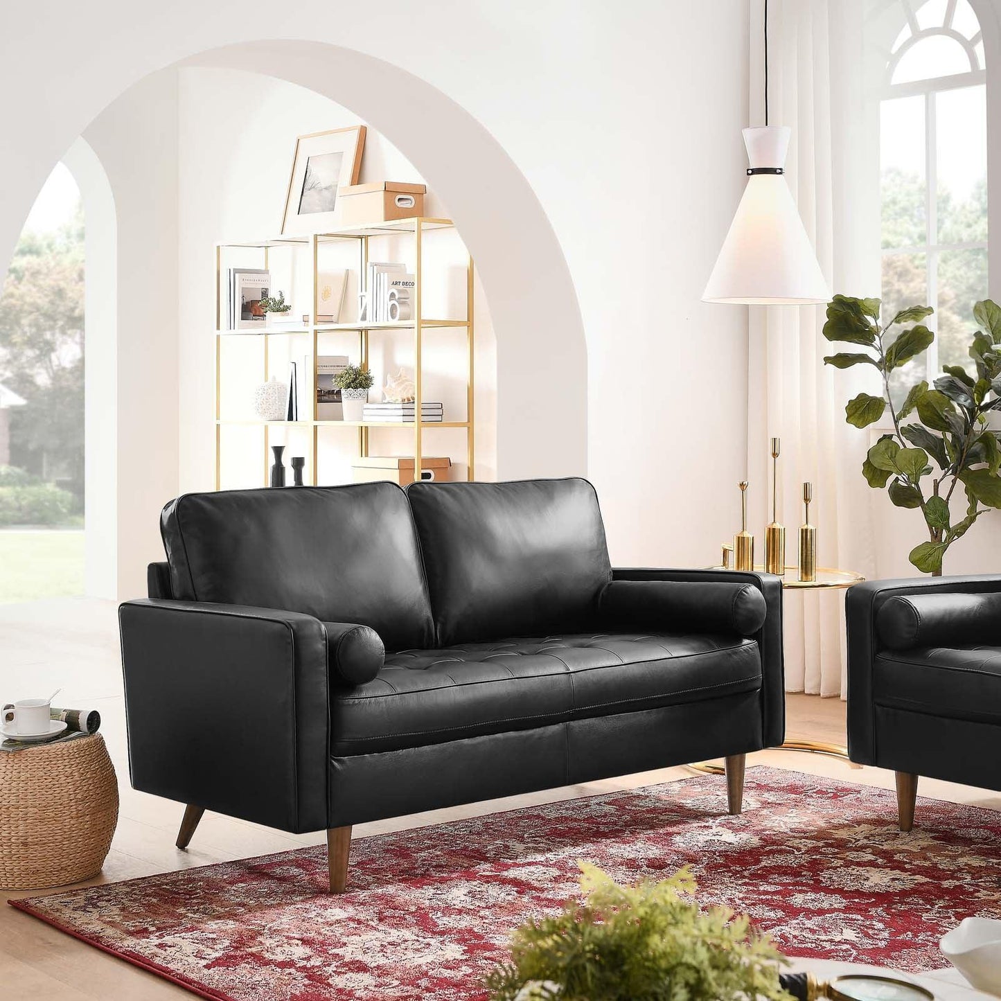 Modway Valour Leather Loveseat FredCo
