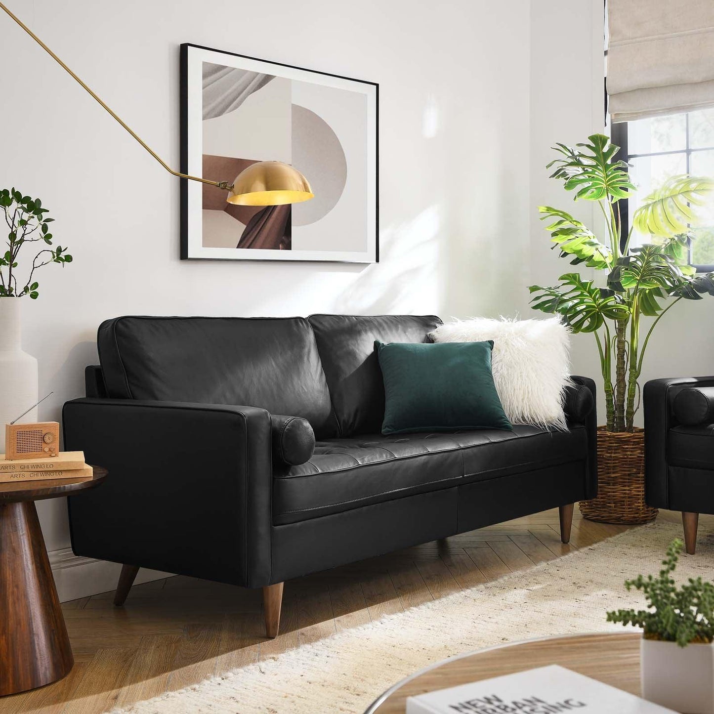 Modway Valour Leather Sofa FredCo
