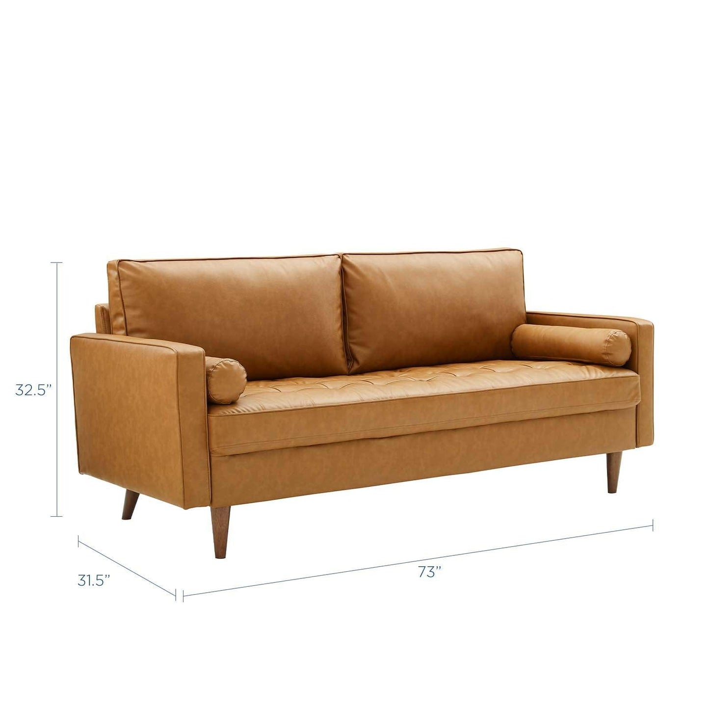 Modway Valour Upholstered Faux Leather Sofa FredCo