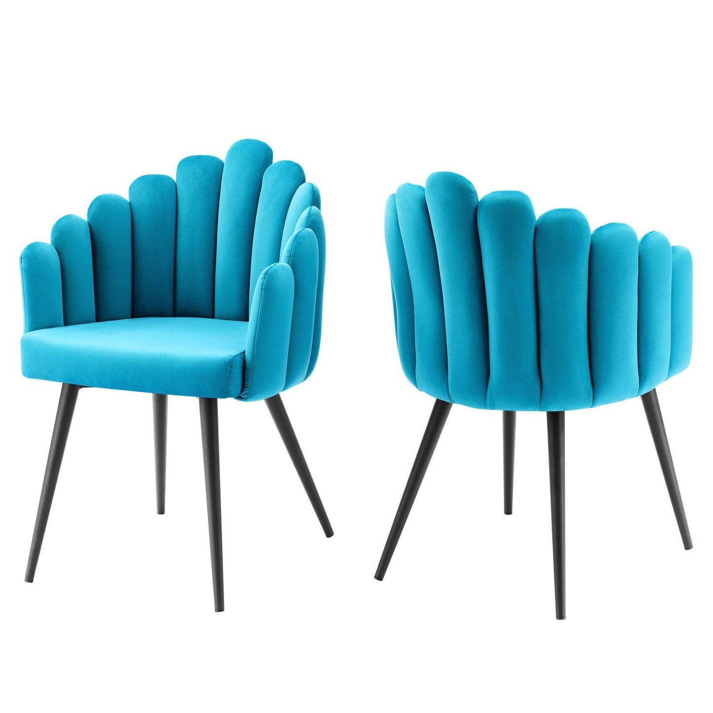 Modway Vanguard Performance Velvet Dining Chair Set of 2 FredCo