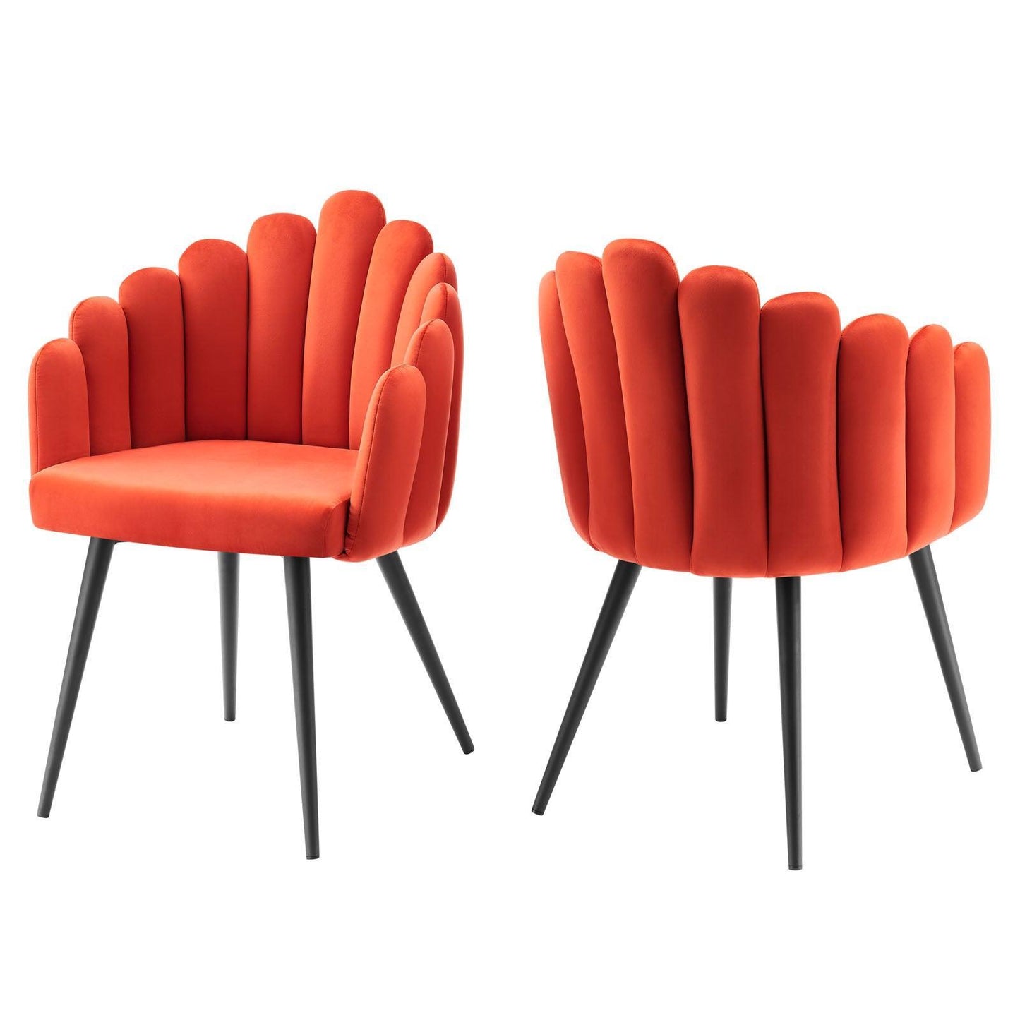 Modway Vanguard Performance Velvet Dining Chair Set of 2 FredCo