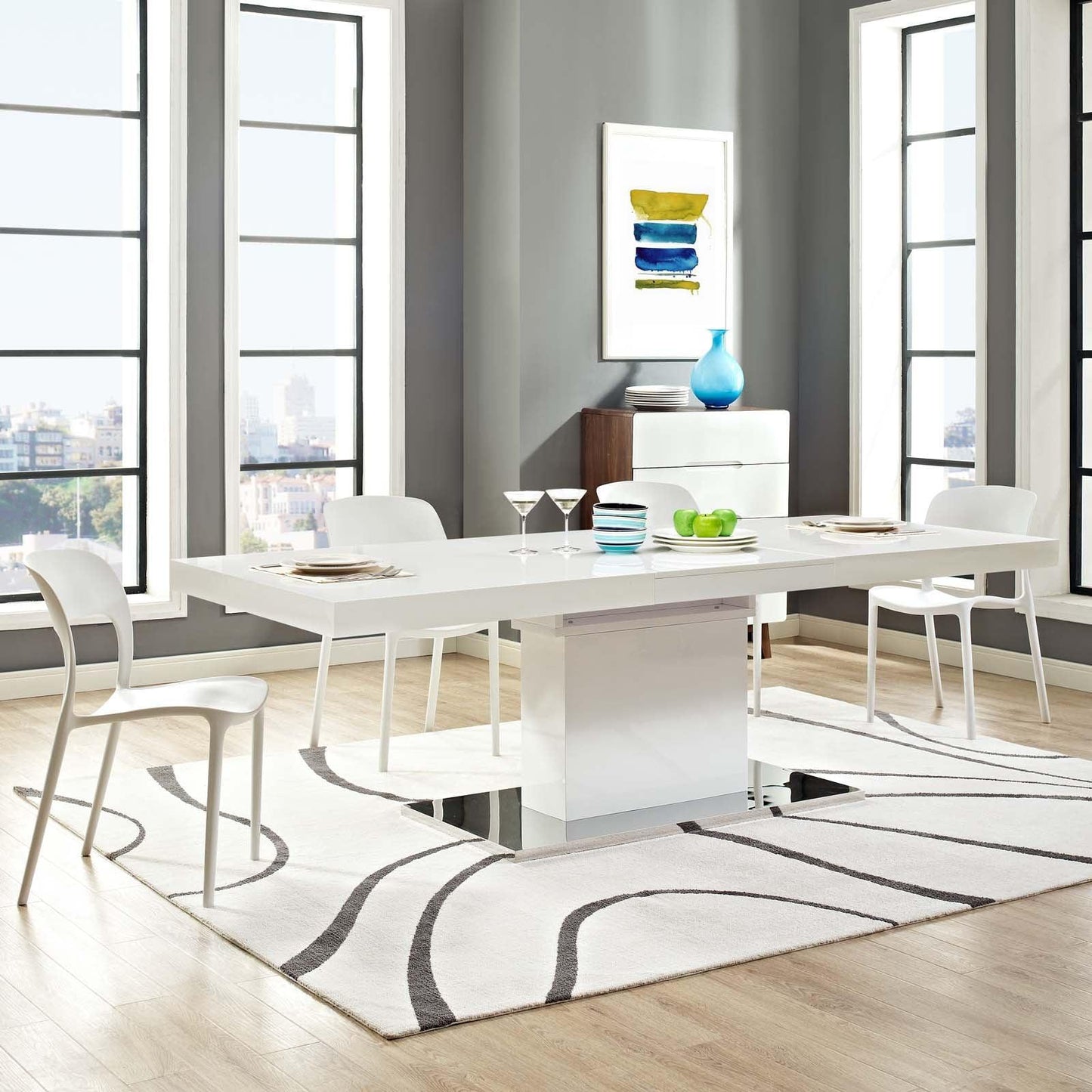 Modway Vector Expandable Dining Table FredCo