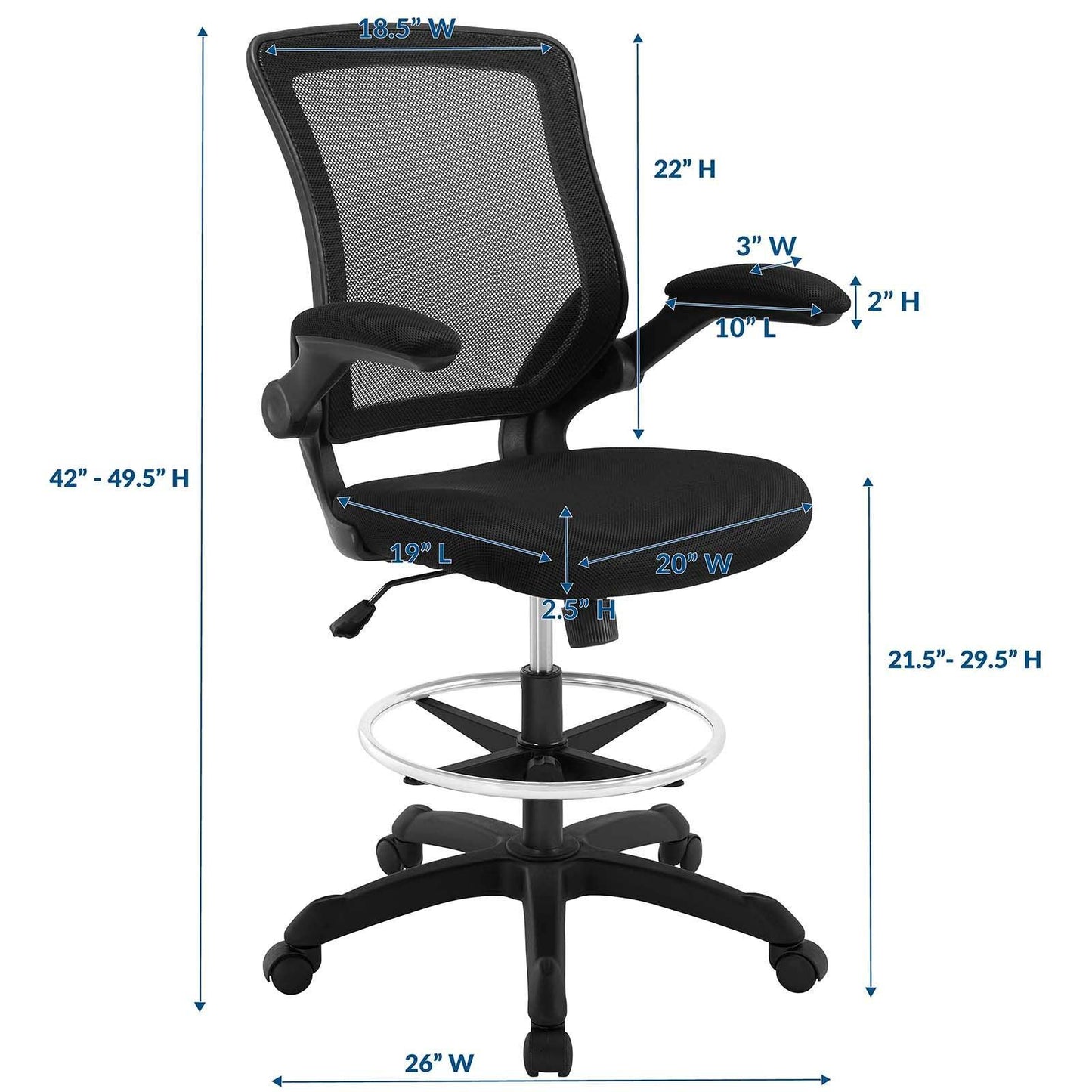 Modway Veer Drafting Chair FredCo