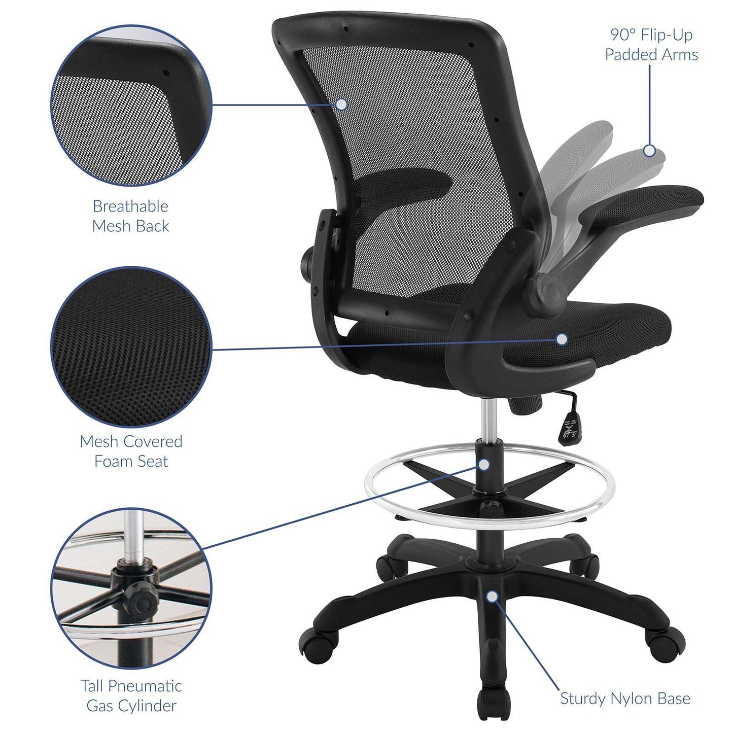 Modway Veer Drafting Chair FredCo