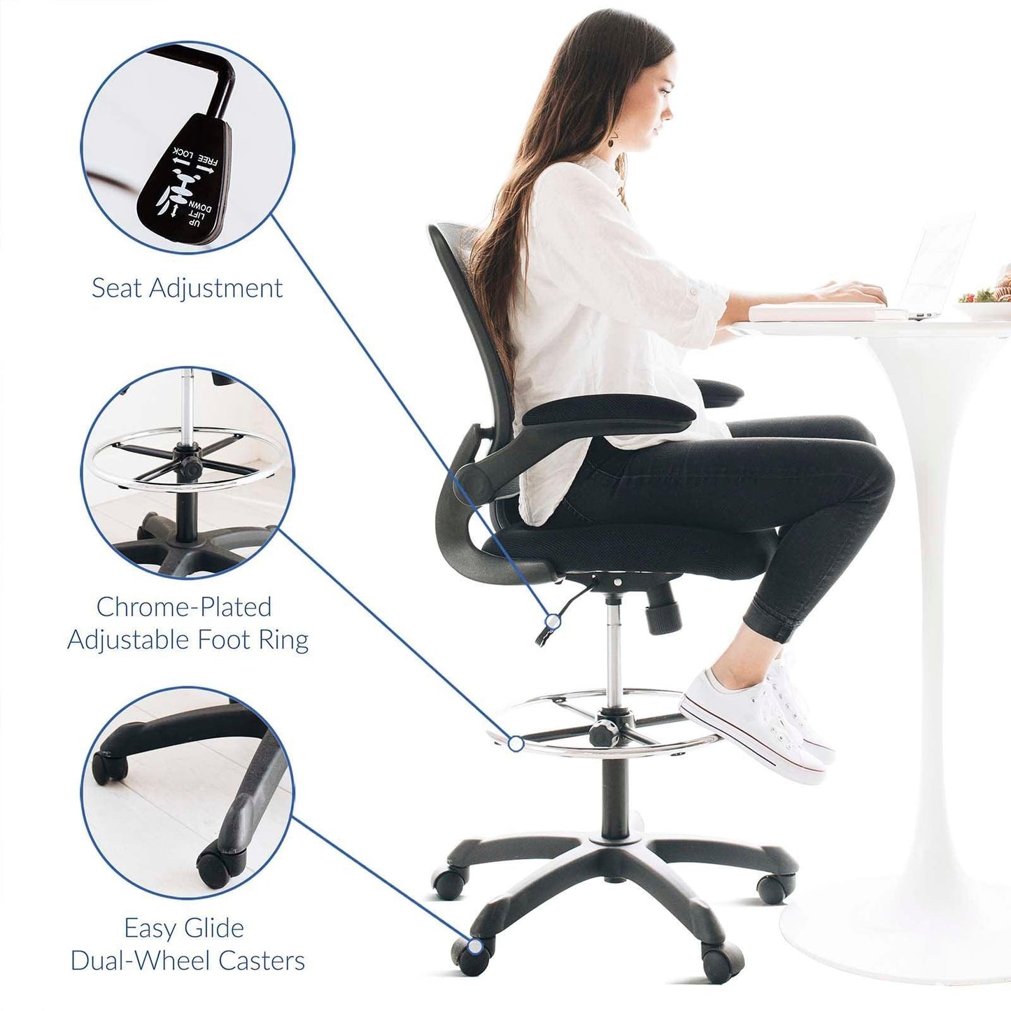 Modway Veer Drafting Chair FredCo