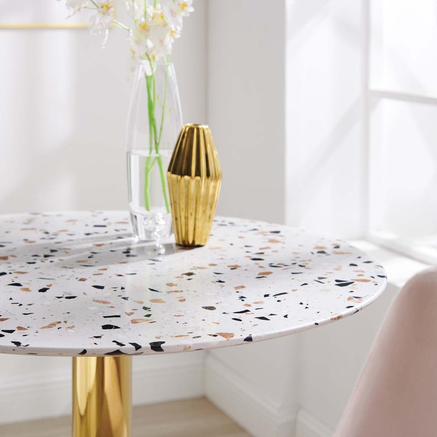 Modway Verne 28" Round Terrazzo Dining Table FredCo