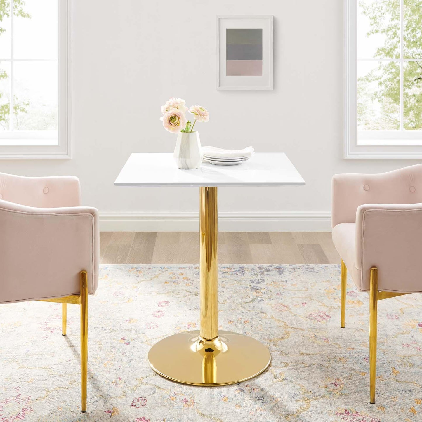 Modway Verne 28" Square Dining Table FredCo