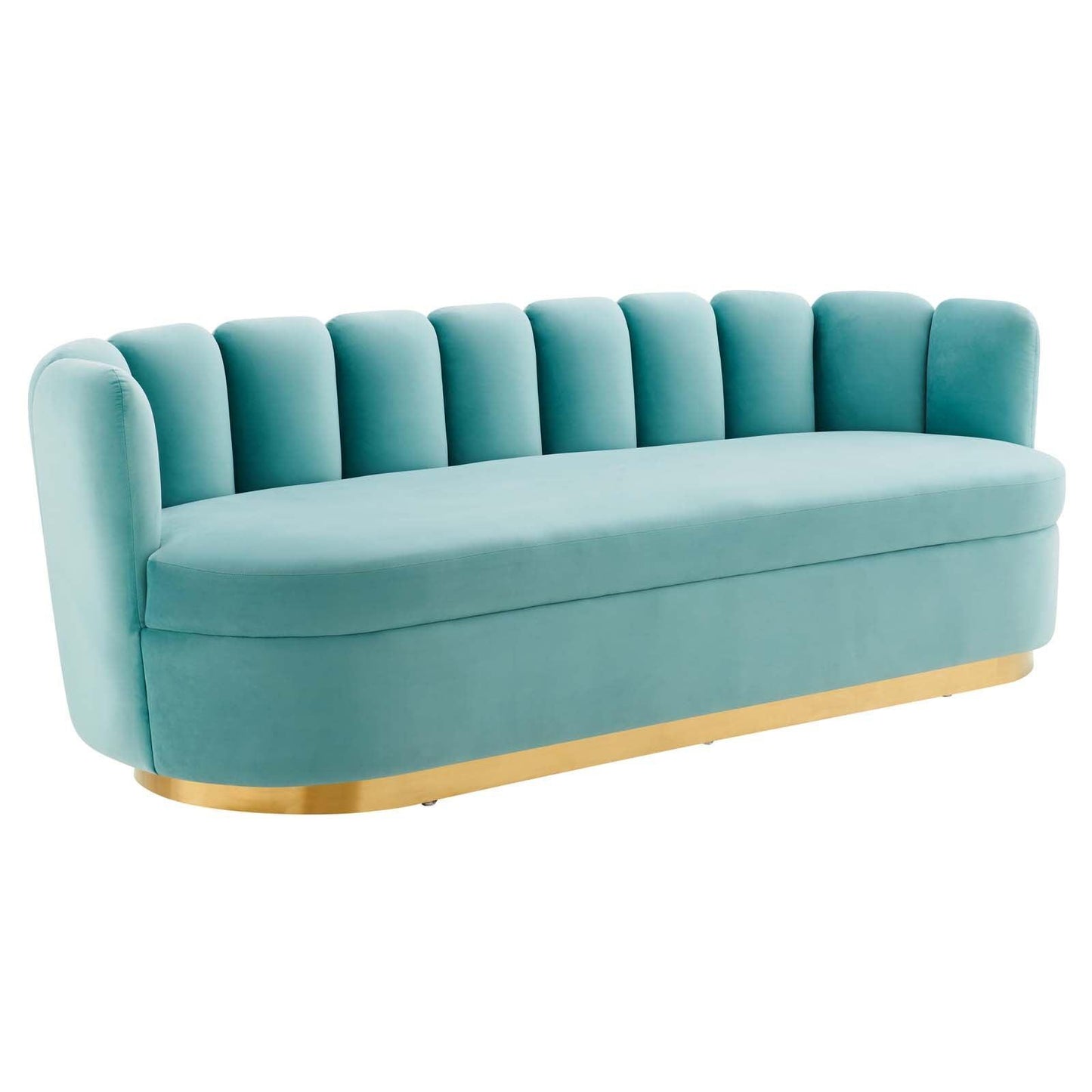 Modway Victoria Channel Tufted Performance Velvet Sofa FredCo