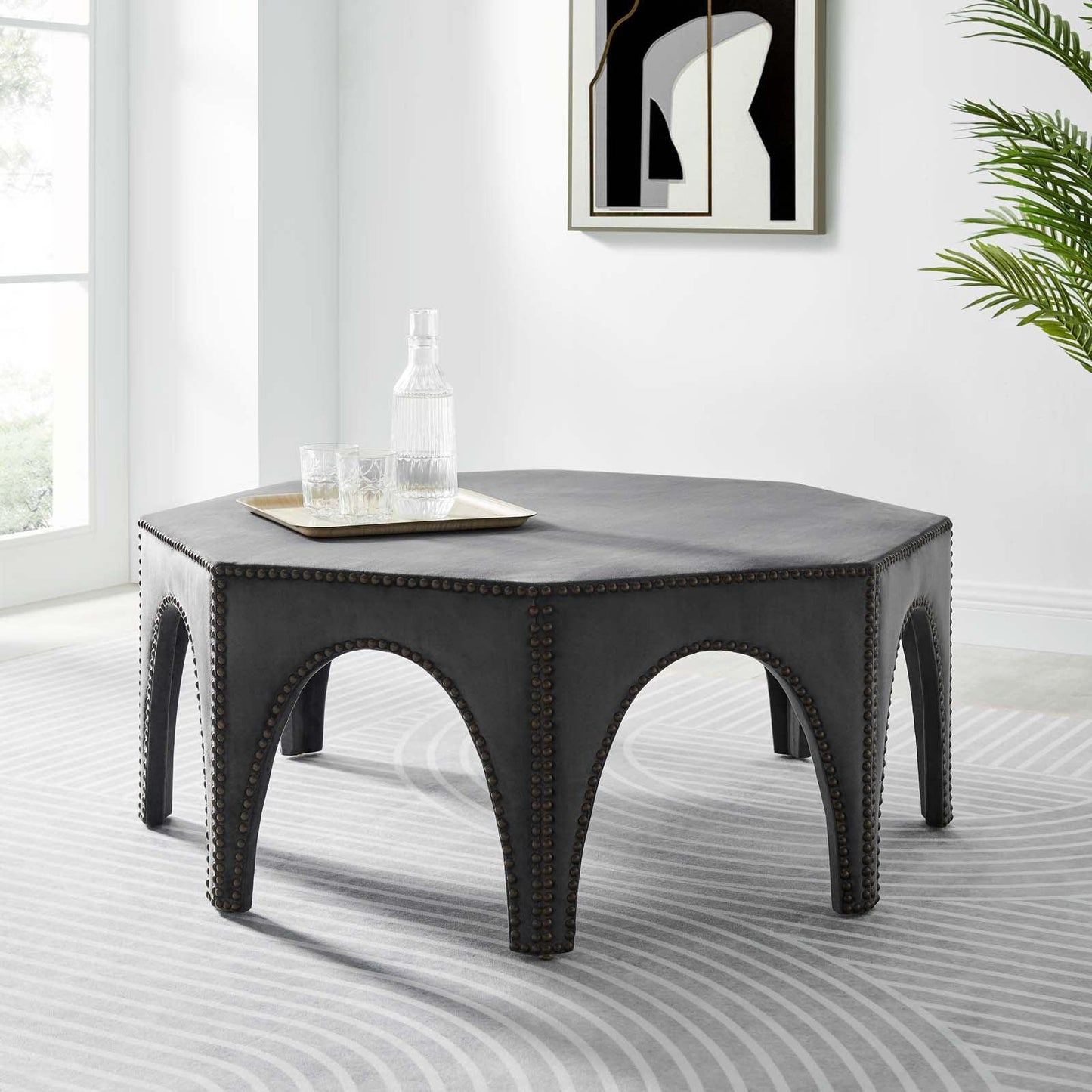 Modway Victory Performance Velvet Ottoman FredCo