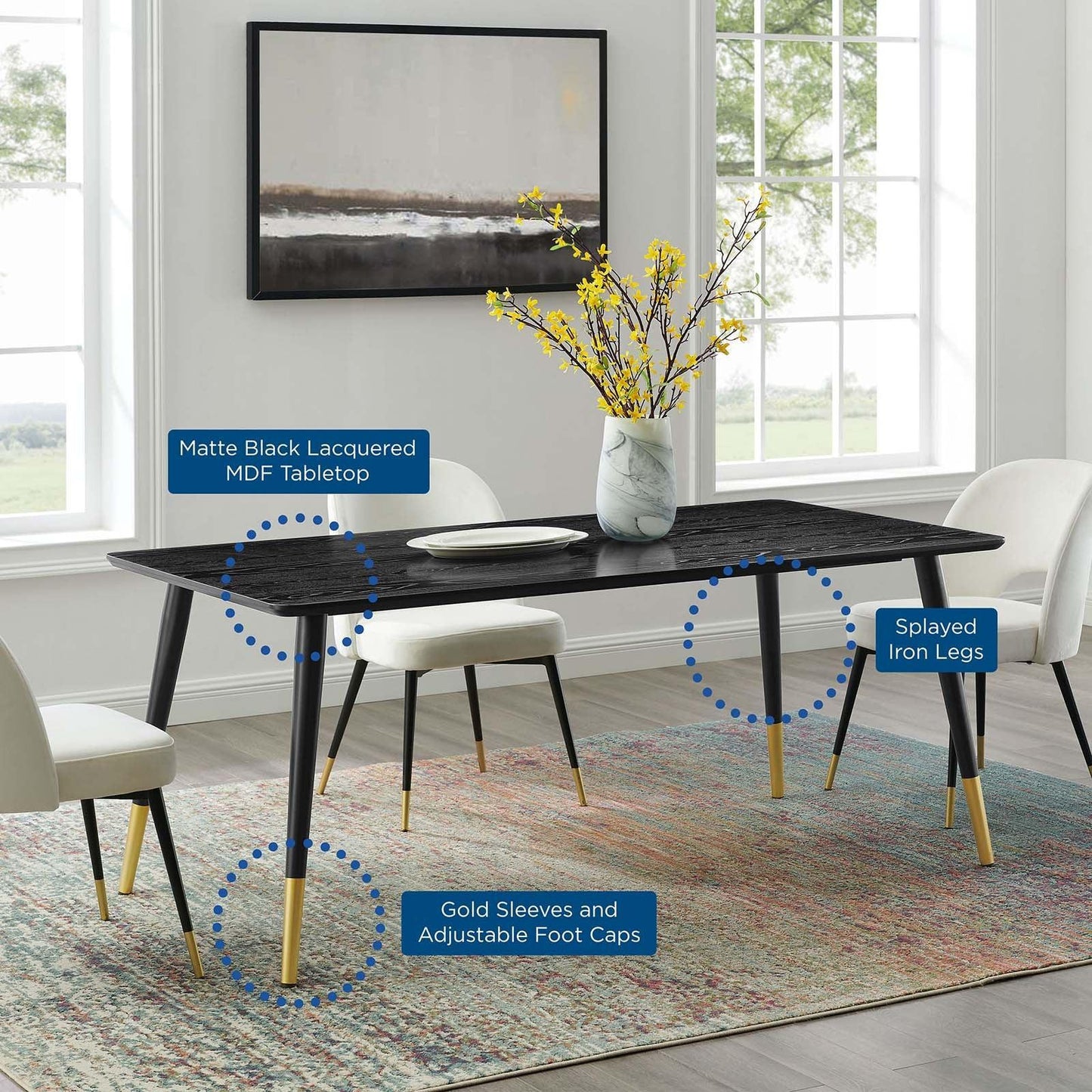 Modway Vigor 71" Rectangular Dining Table FredCo