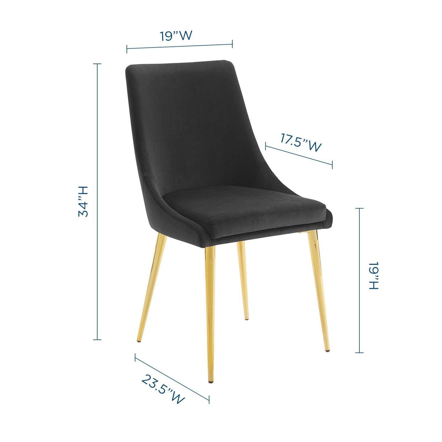 Modway Viscount Modern Accent Performance Velvet Dining Chair FredCo