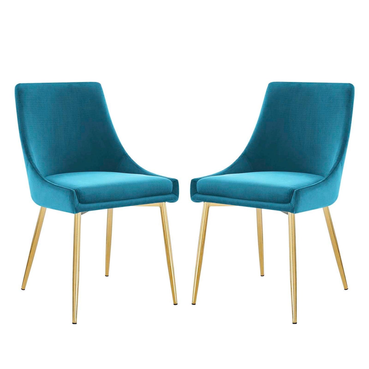 Modway Viscount Performance Velvet Dining Chairs - Set of 2 FredCo