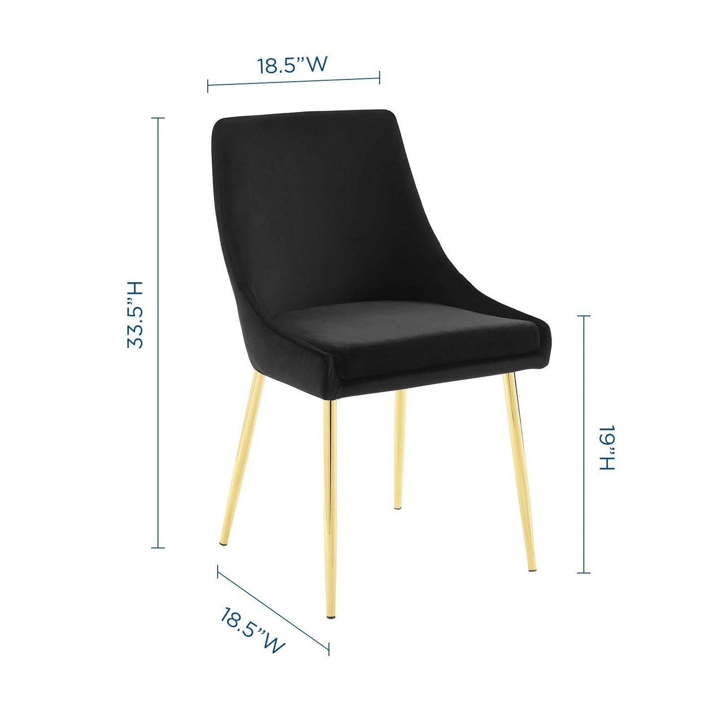 Modway Viscount Performance Velvet Dining Chairs - Set of 2 FredCo