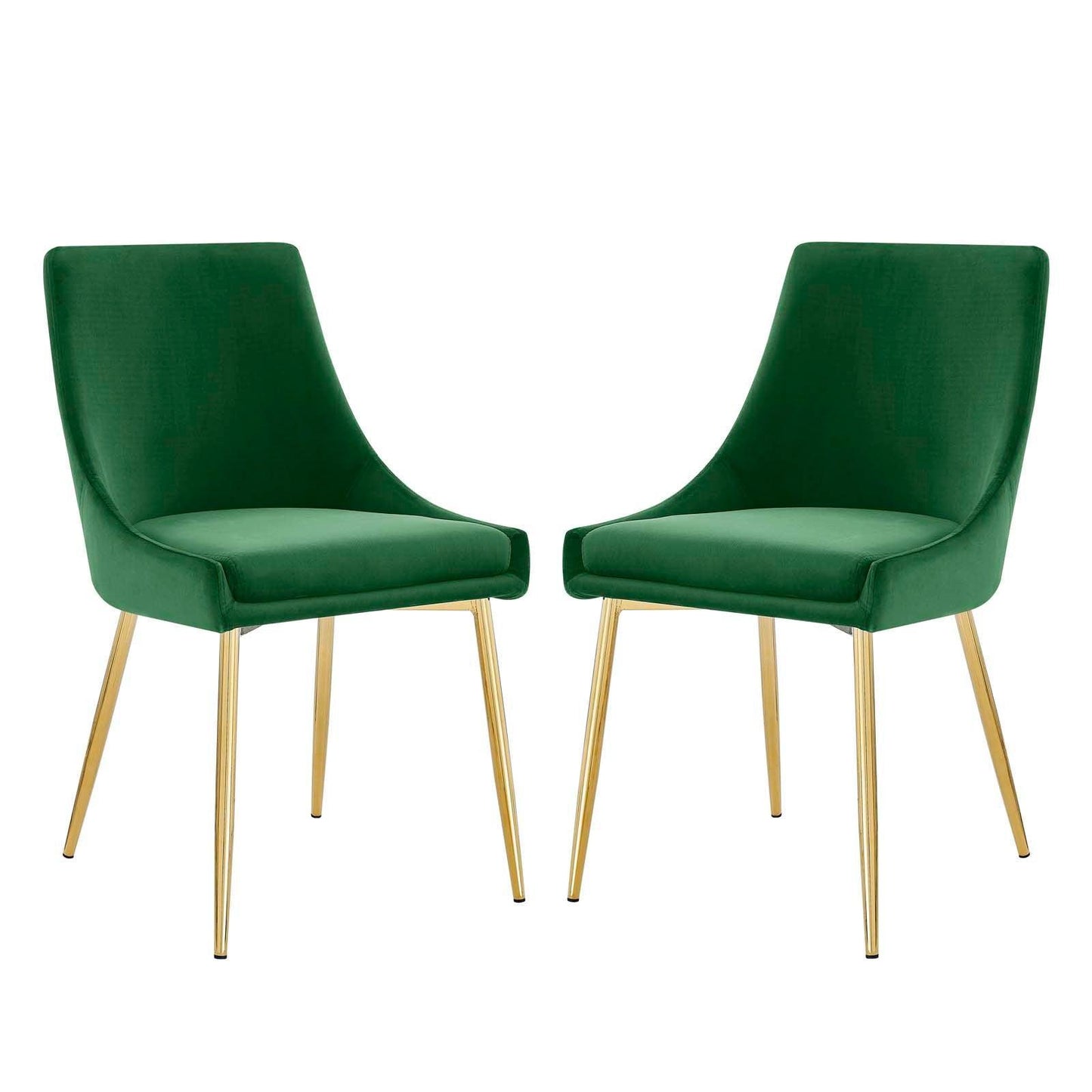 Modway Viscount Performance Velvet Dining Chairs - Set of 2 FredCo