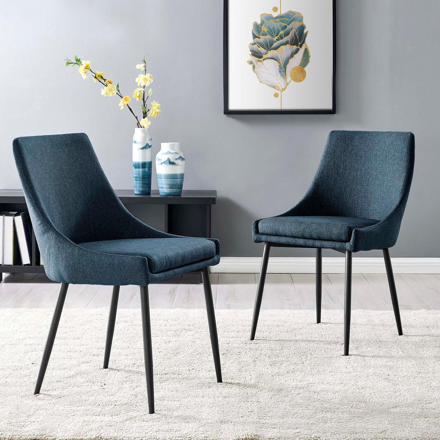 Modway Viscount Upholstered Fabric Dining Chairs - Set of 2 FredCo