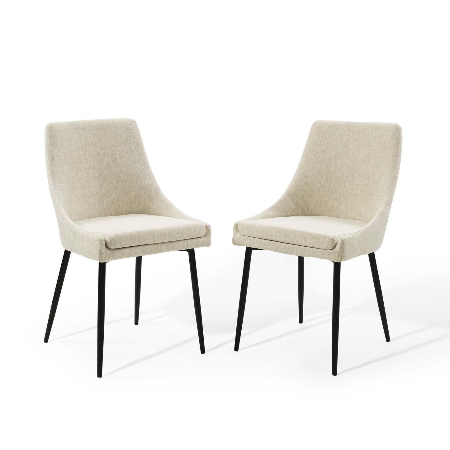 Modway Viscount Upholstered Fabric Dining Chairs - Set of 2 FredCo