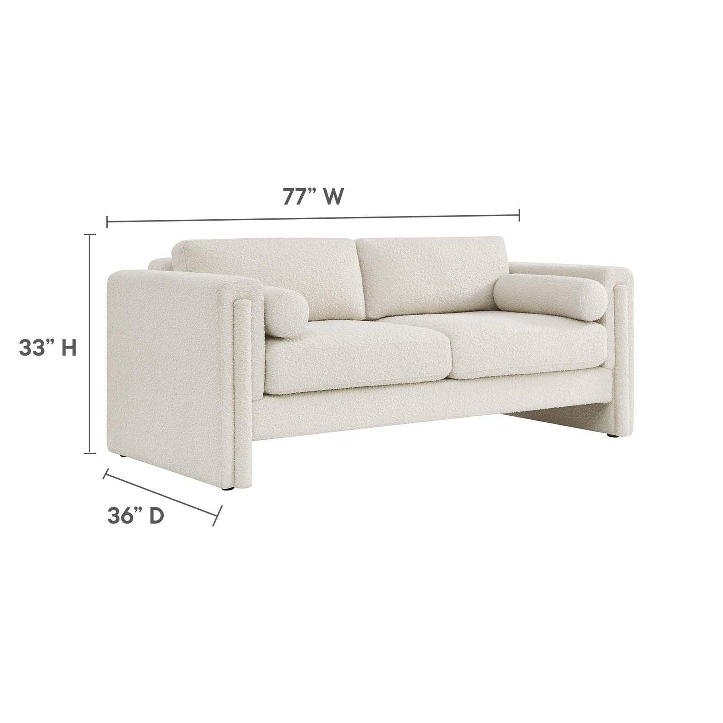 Modway Visible Boucle Fabric Sofa, EEI-6378 FredCo