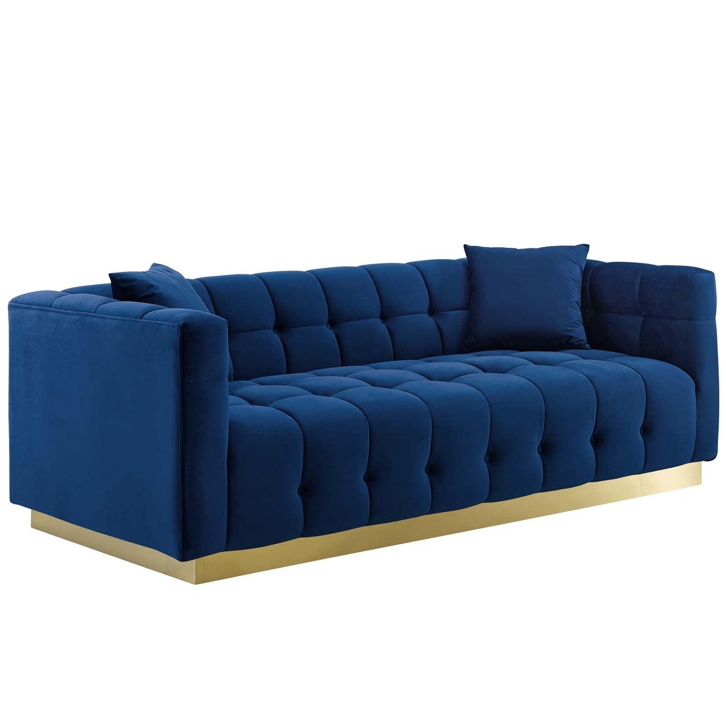 Modway Vivacious Biscuit Tufted Performance Velvet Sofa FredCo