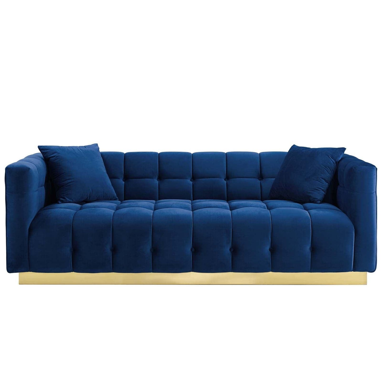 Modway Vivacious Biscuit Tufted Performance Velvet Sofa FredCo