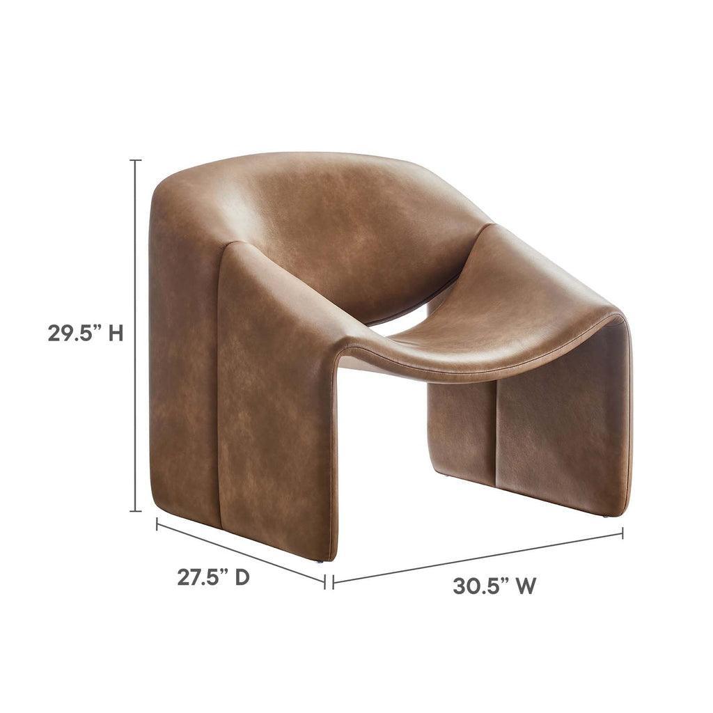 Modway Vivi Vegan Leather Accent Chair FredCo