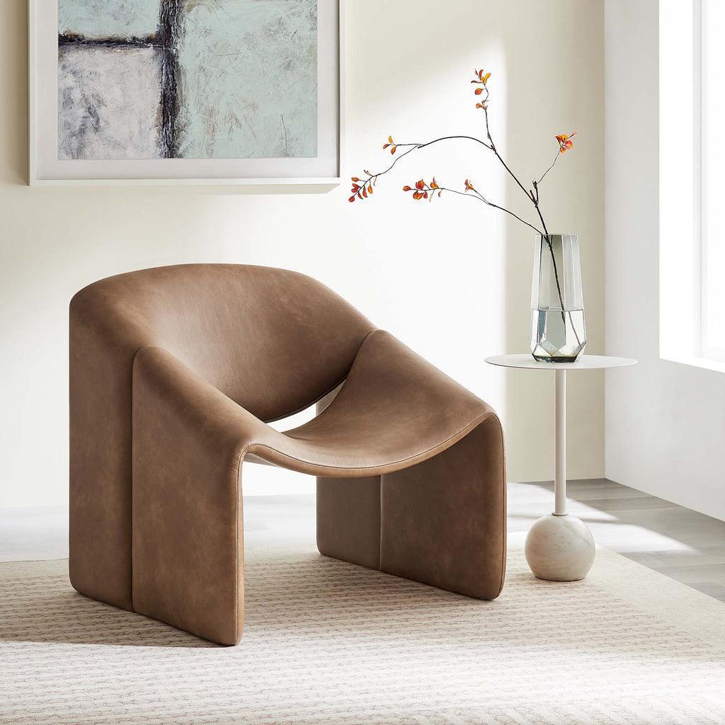 Modway Vivi Vegan Leather Accent Chair FredCo