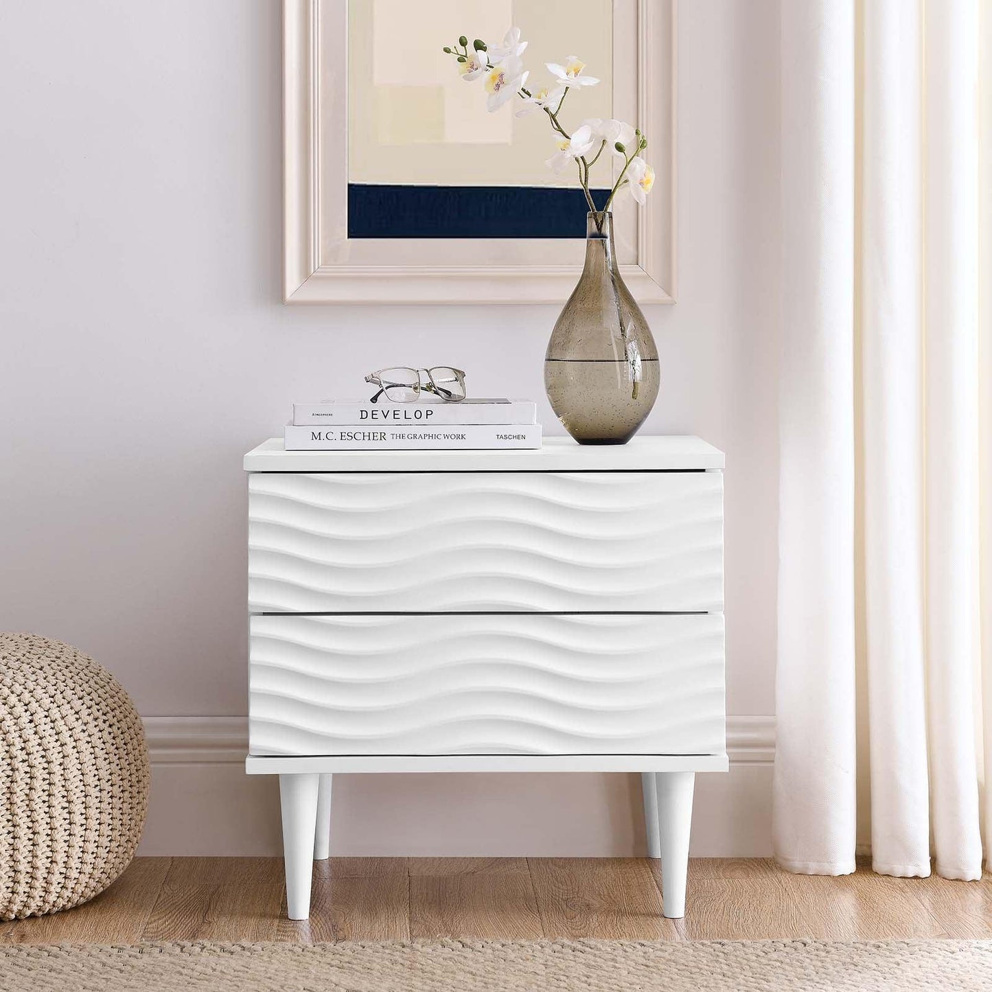 Modway Wavelet 2-Drawer Nightstand FredCo