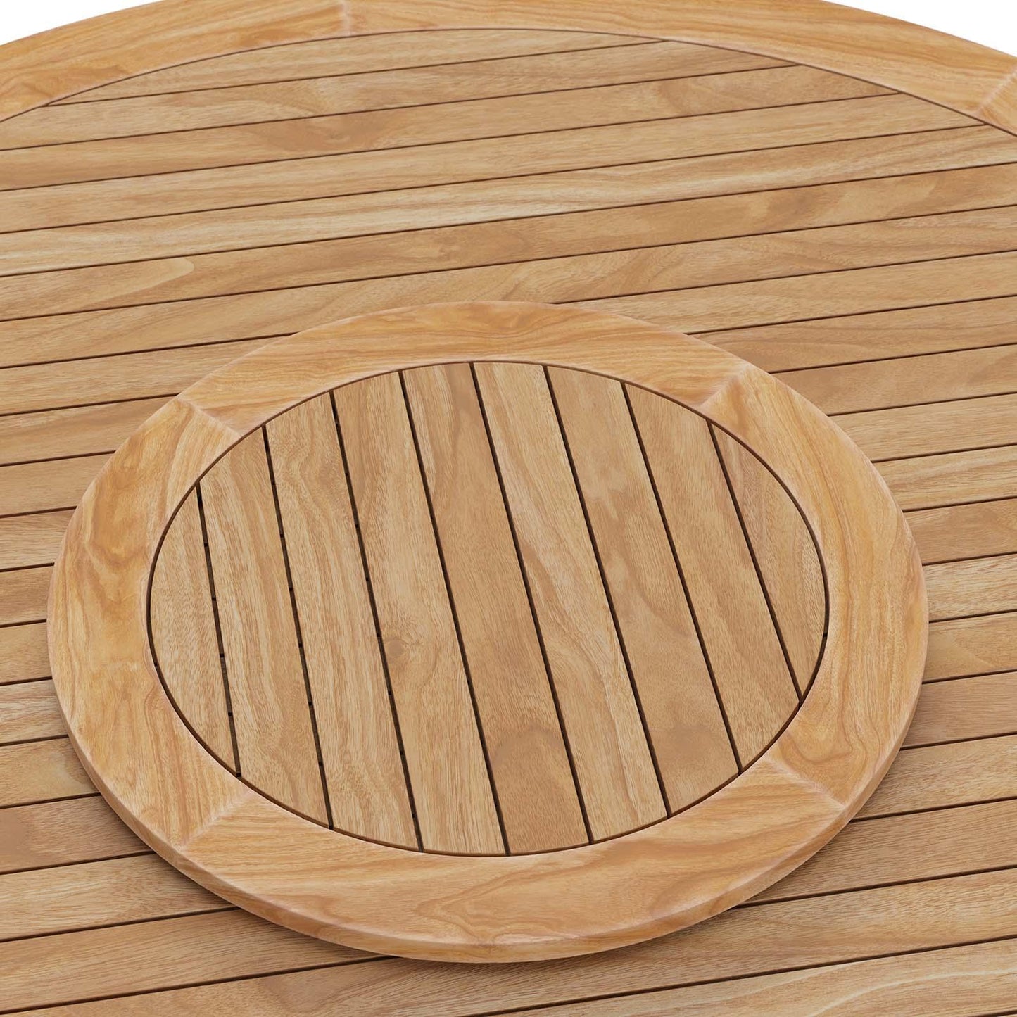 Modway Wellspring 63" Outdoor Patio Teak Wood Dining Table FredCo