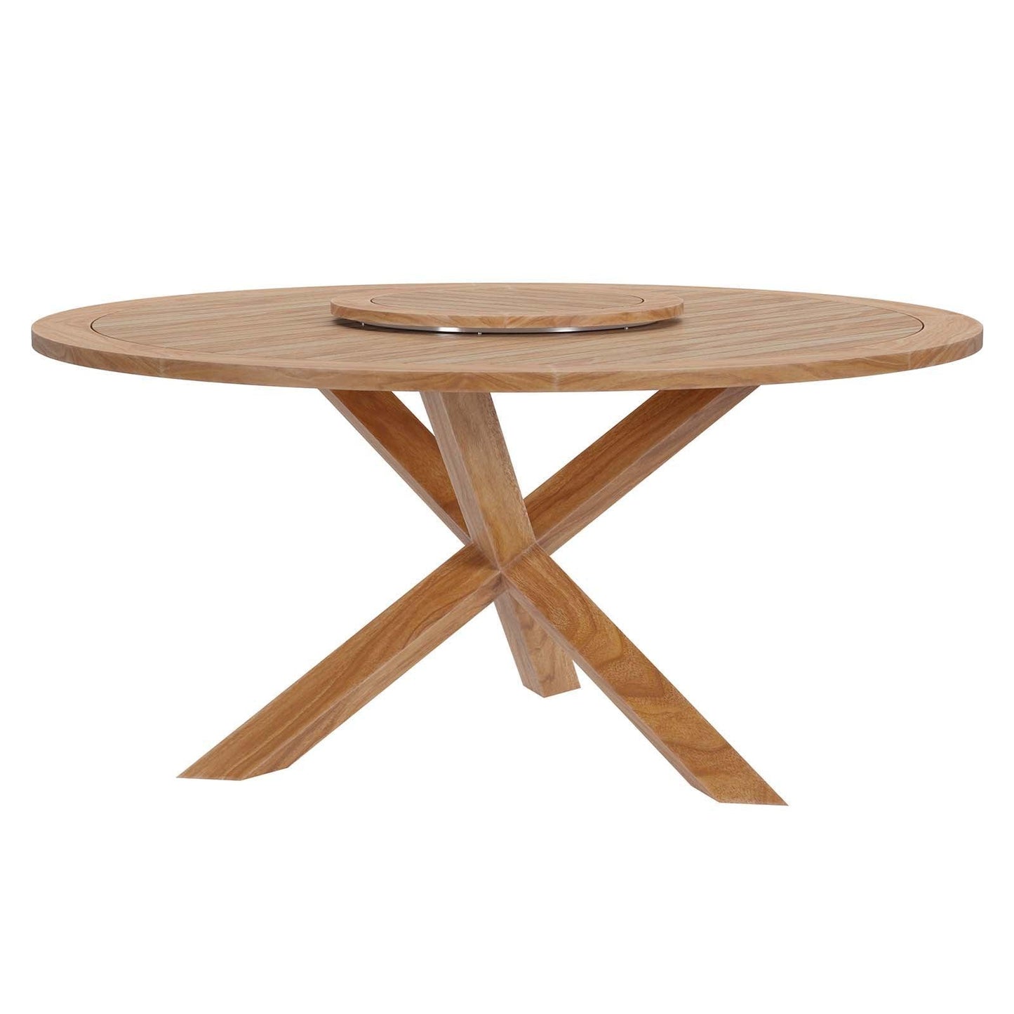 Modway Wellspring 63" Outdoor Patio Teak Wood Dining Table FredCo