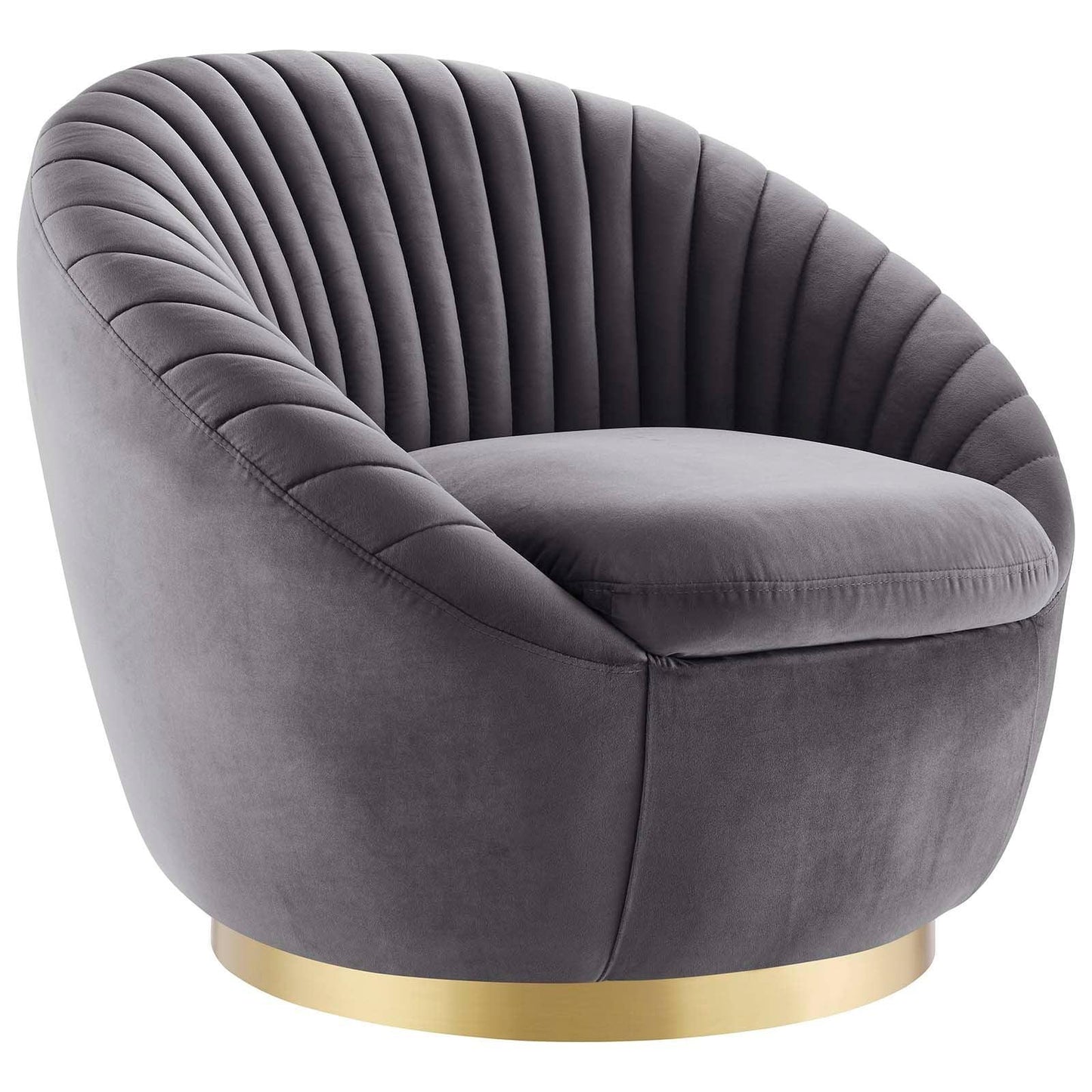 Modway Whirr Tufted Performance Velvet Swivel Chair FredCo