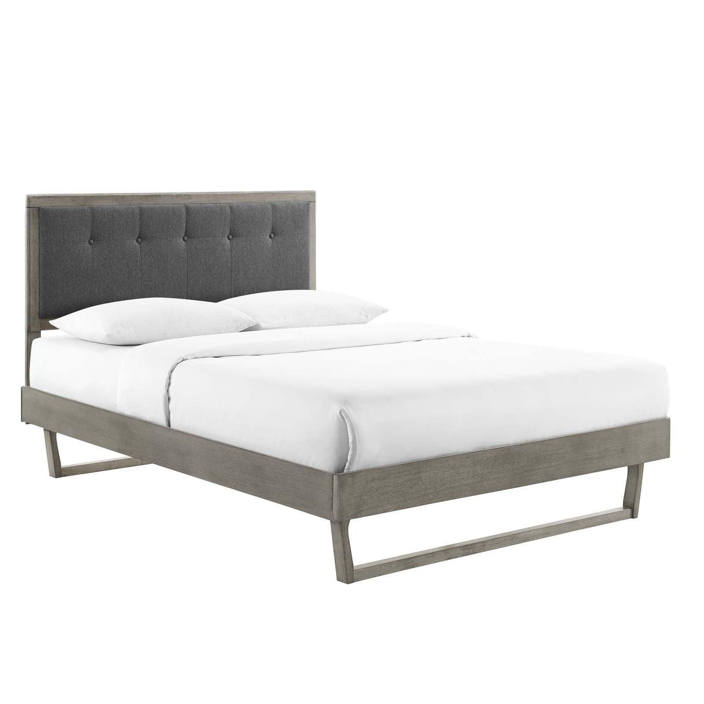 Modway Willow Full Wood Platform Bed With Angular Frame FredCo
