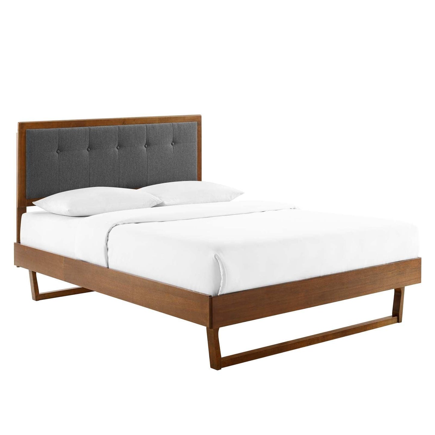 Modway Willow Full Wood Platform Bed With Angular Frame FredCo