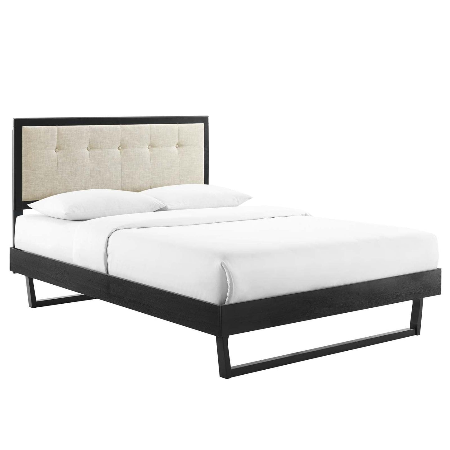 Modway Willow King Wood Platform Bed With Angular Frame FredCo