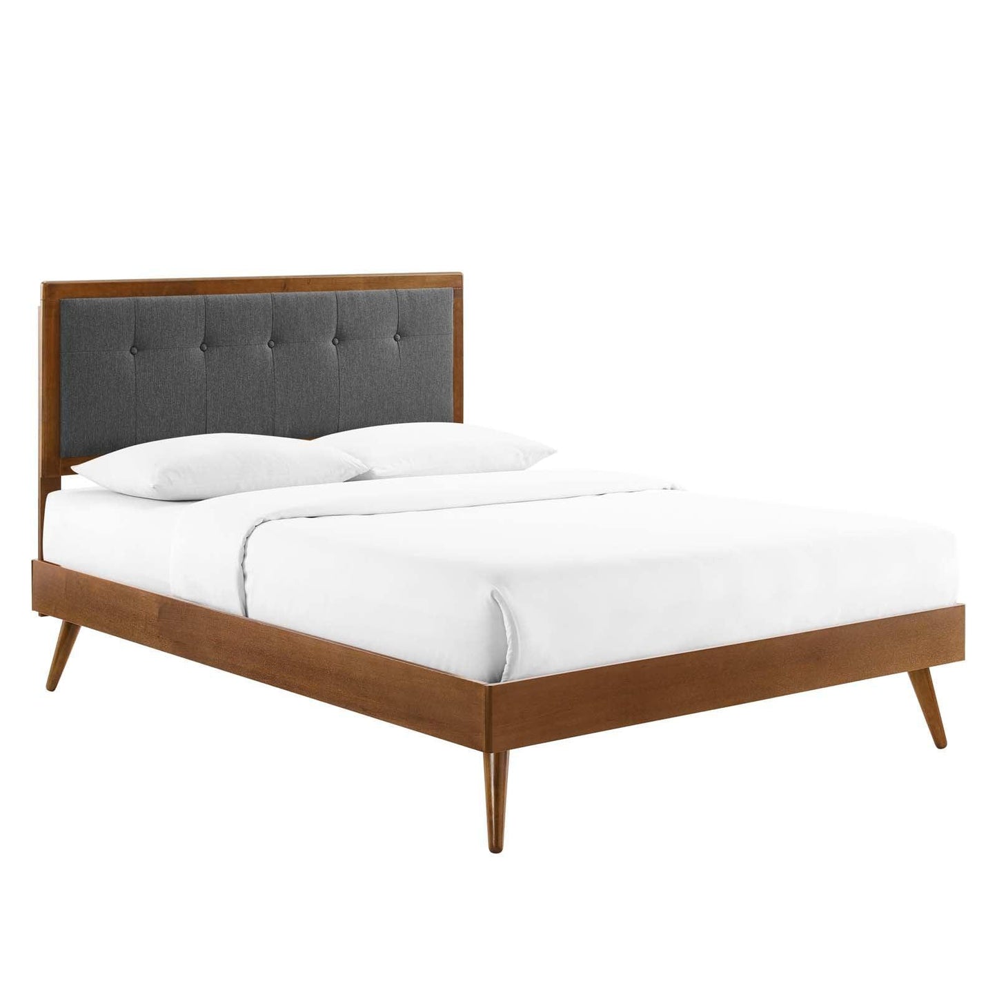 Modway Willow Queen Wood Platform Bed With Splayed Legs FredCo