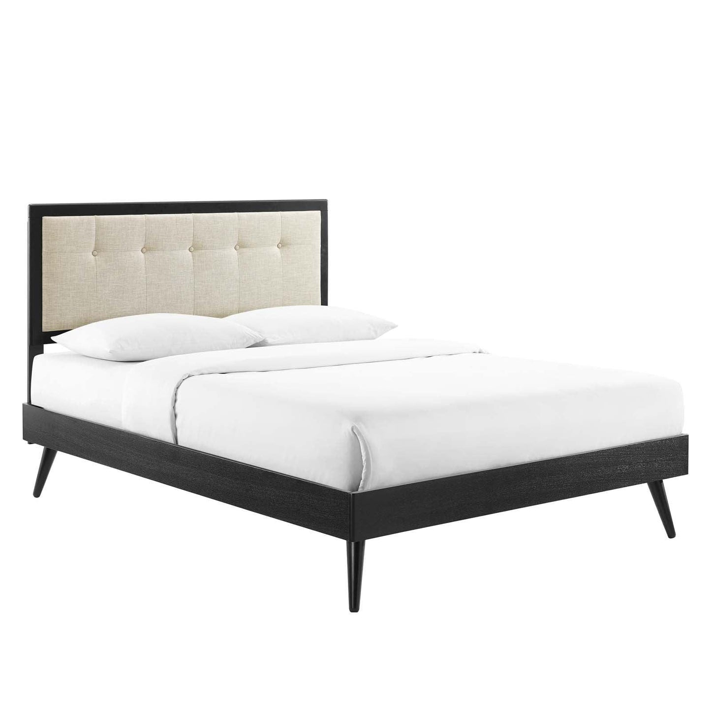 Modway Willow Queen Wood Platform Bed With Splayed Legs FredCo