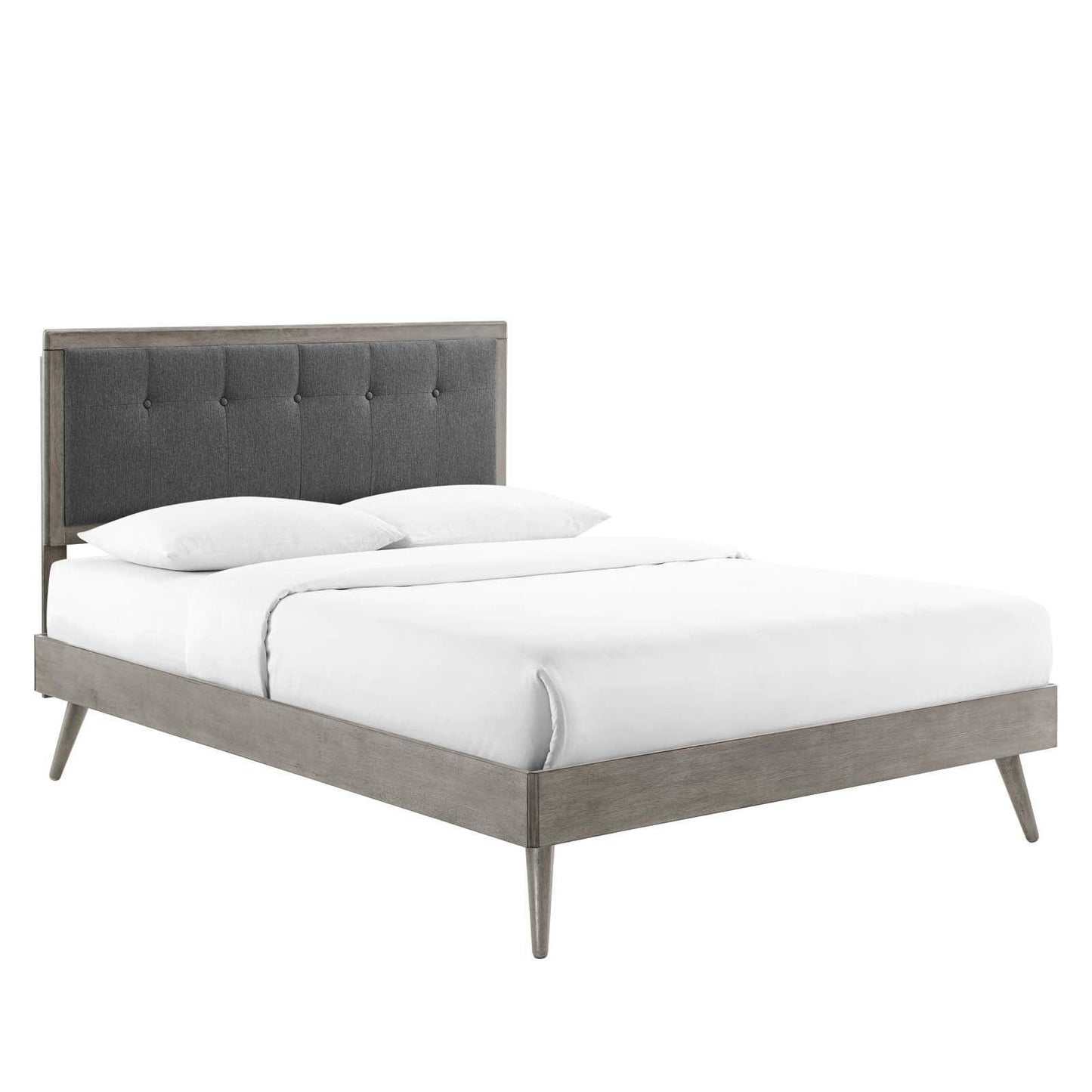 Modway Willow Queen Wood Platform Bed With Splayed Legs FredCo