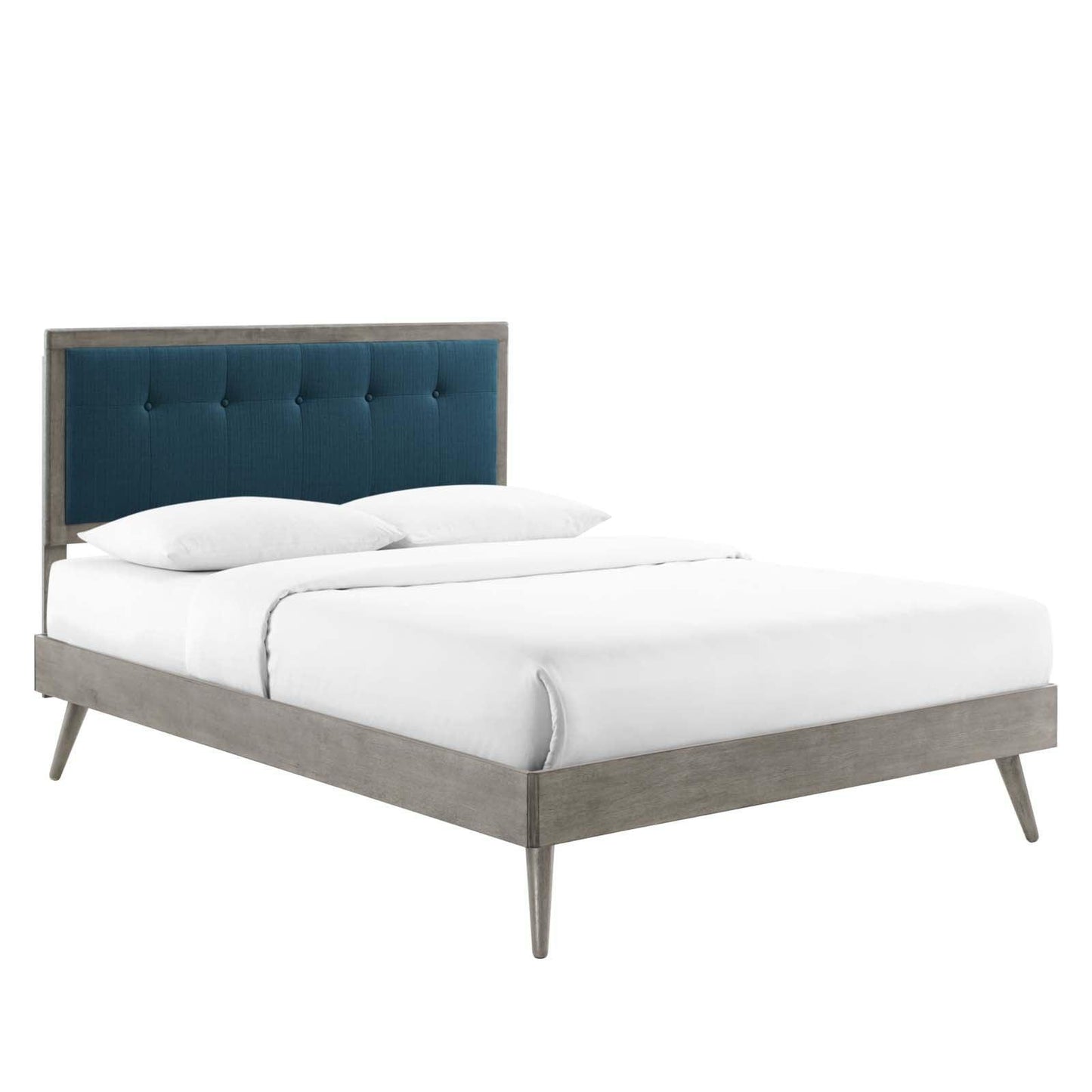 Modway Willow Queen Wood Platform Bed With Splayed Legs FredCo