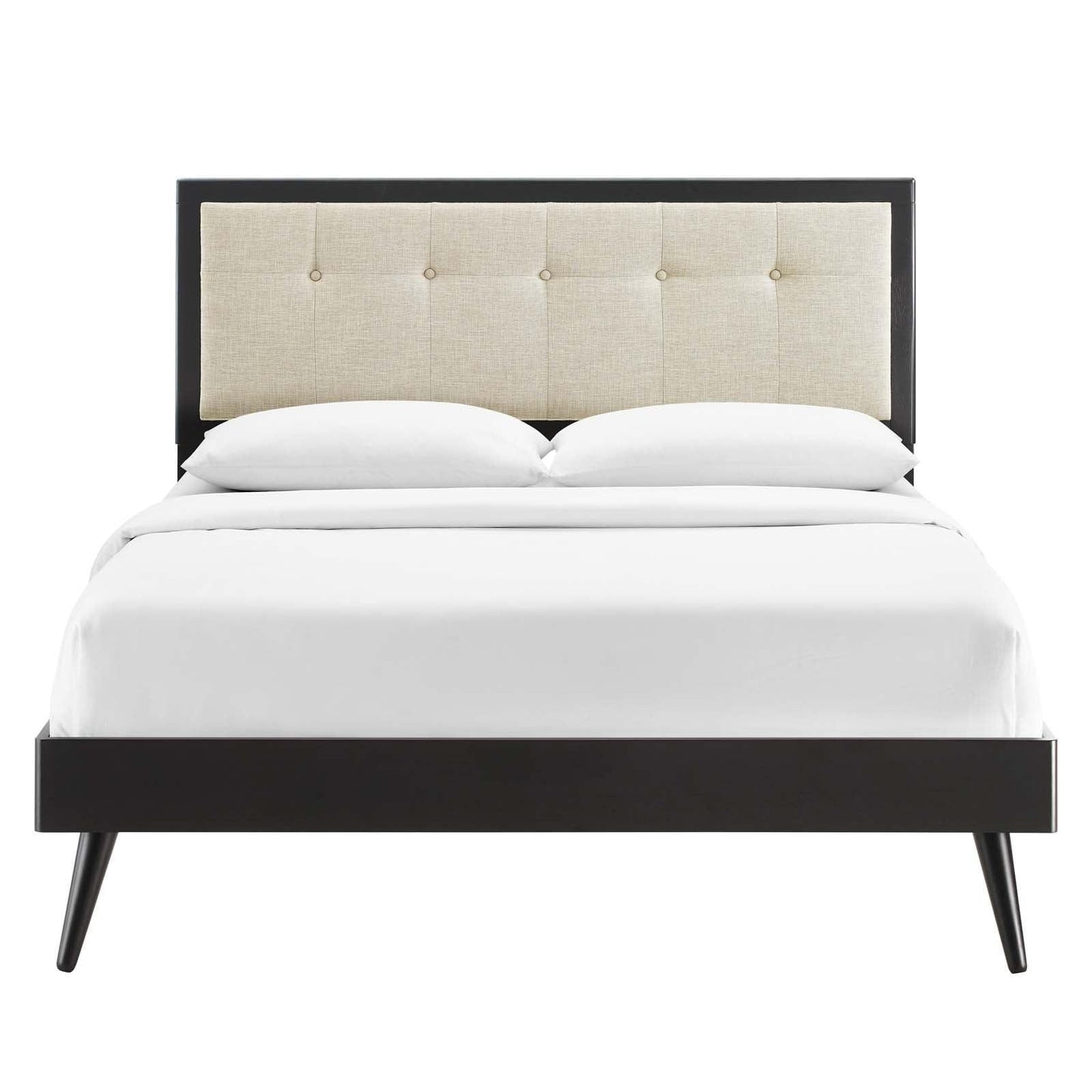 Modway Willow Queen Wood Platform Bed With Splayed Legs FredCo