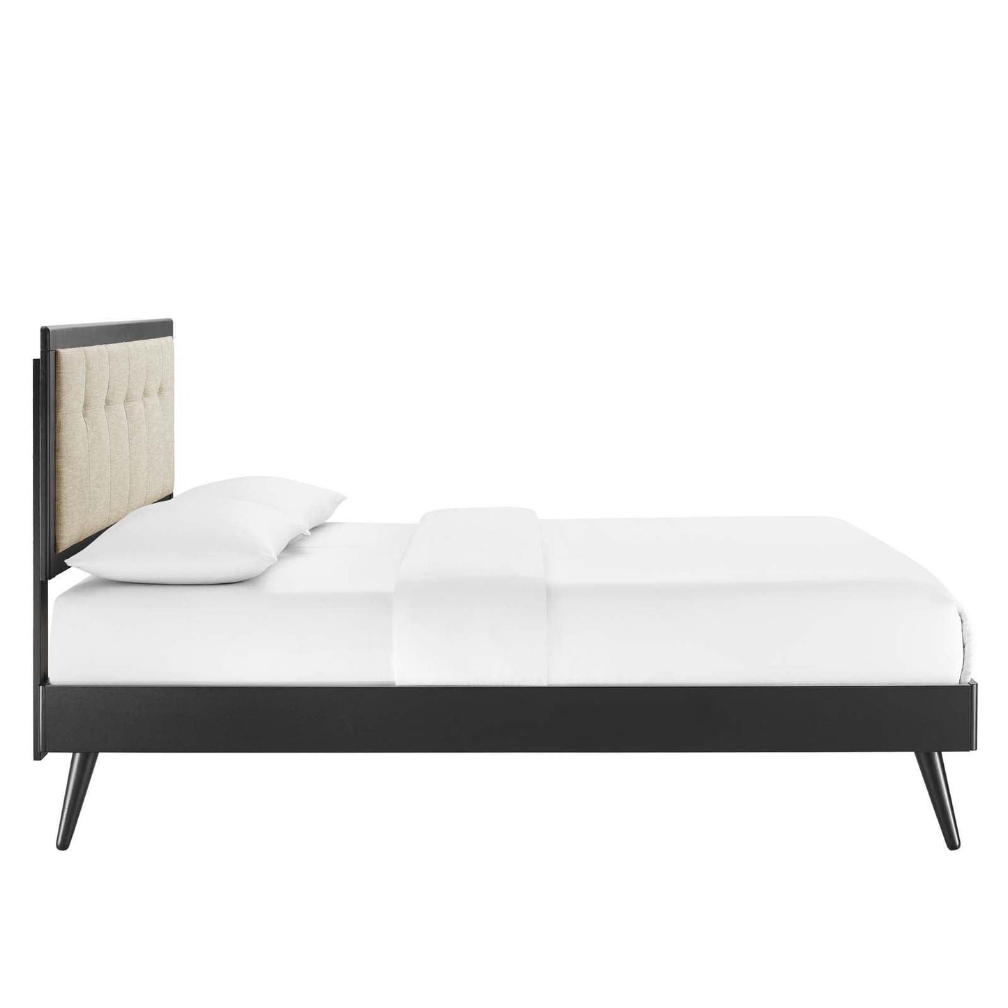 Modway Willow Queen Wood Platform Bed With Splayed Legs FredCo