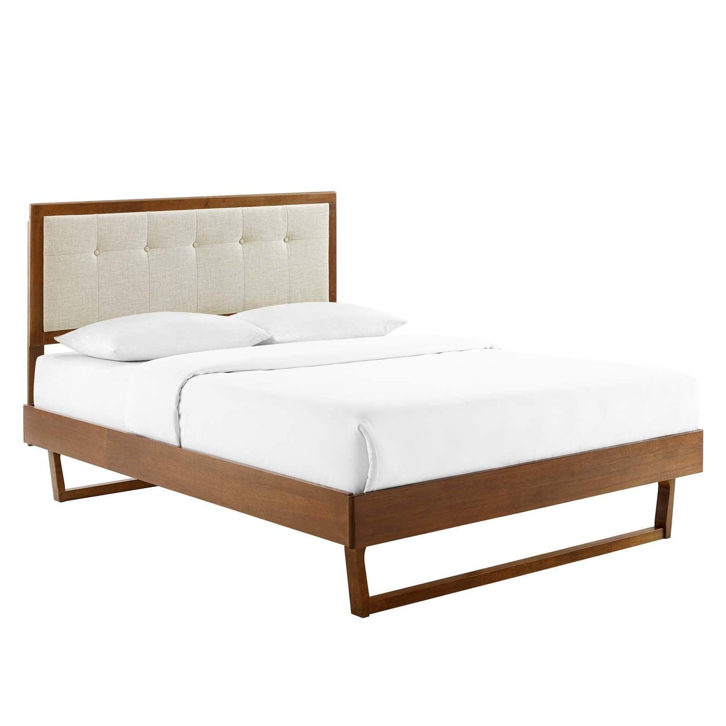 Modway Willow Twin Wood Platform Bed With Angular Frame FredCo
