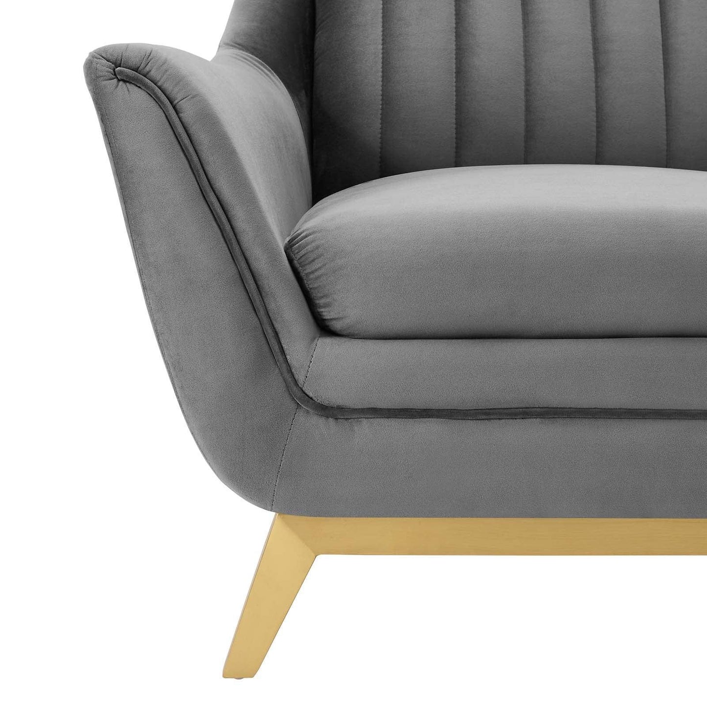Modway Winsome Channel Tufted Performance Velvet Armchair FredCo